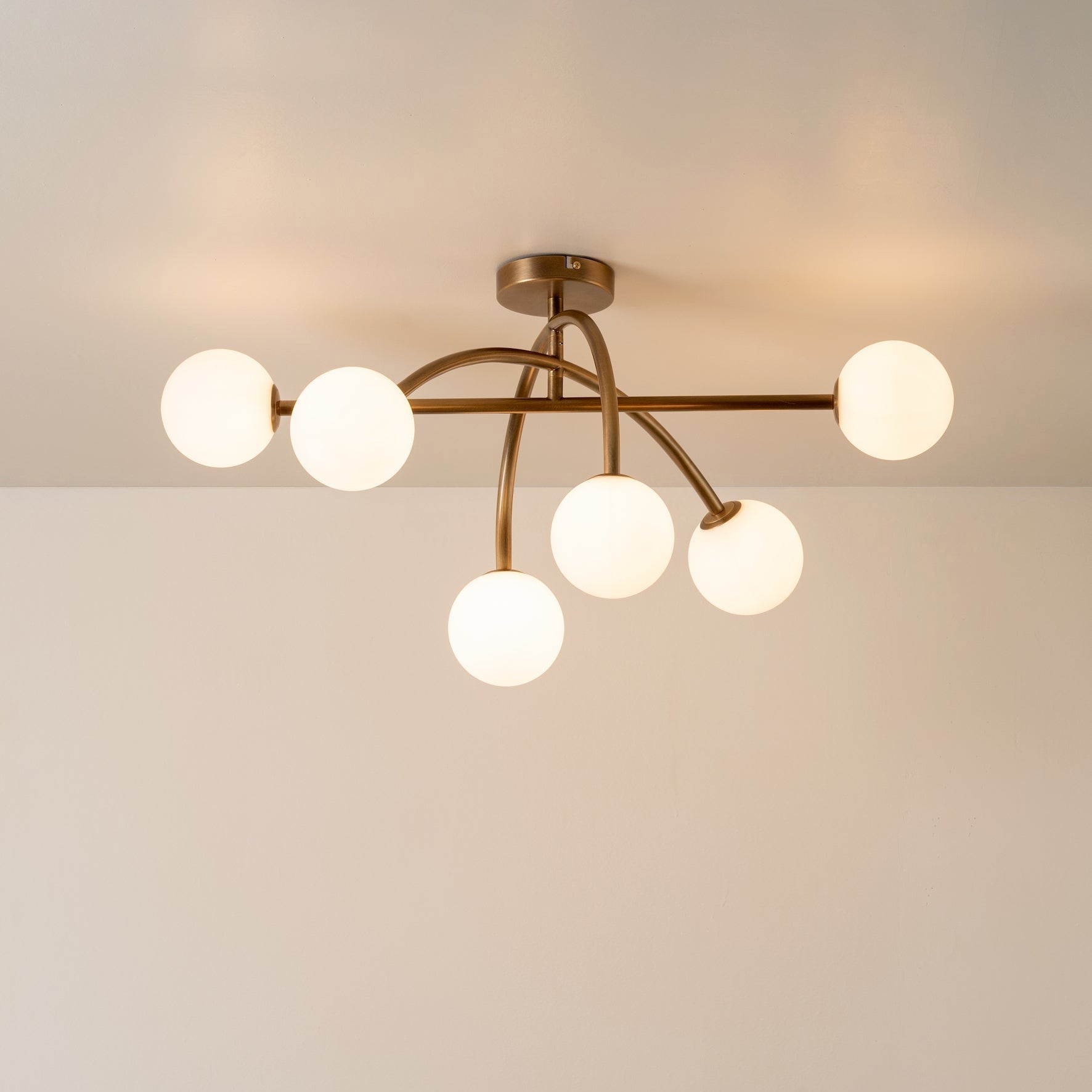 Sythael Messing Glas Deckenleuchte-Letslighting