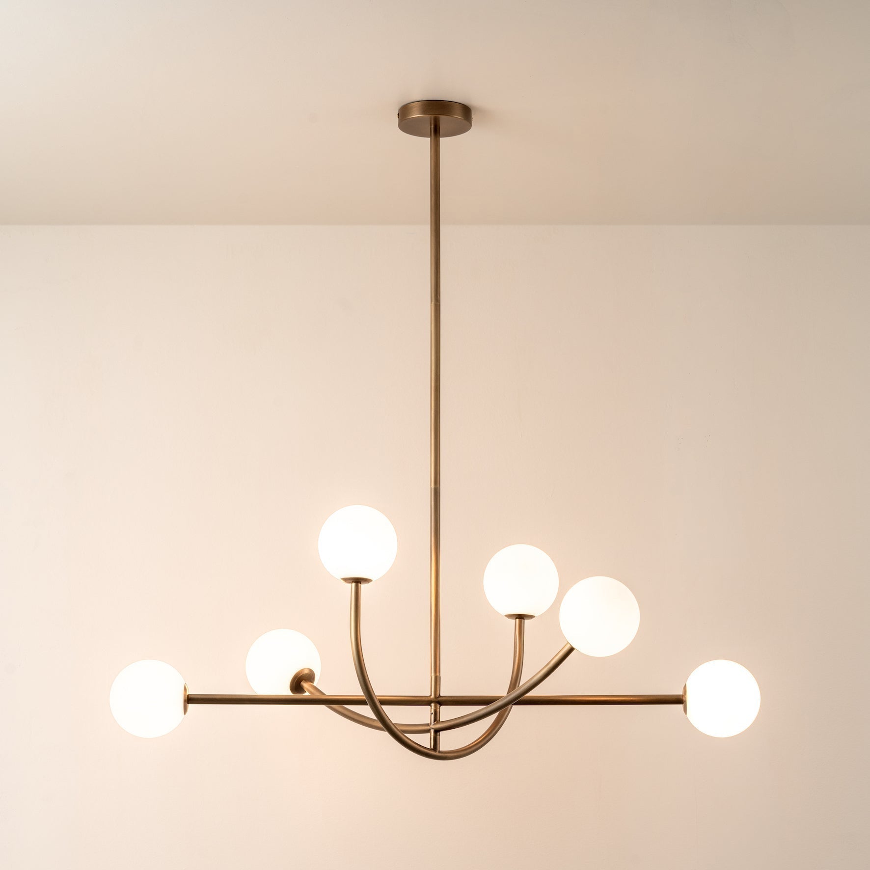 Ilvelia Modern Minimalist Brass Glass Chandelier - Letslighting