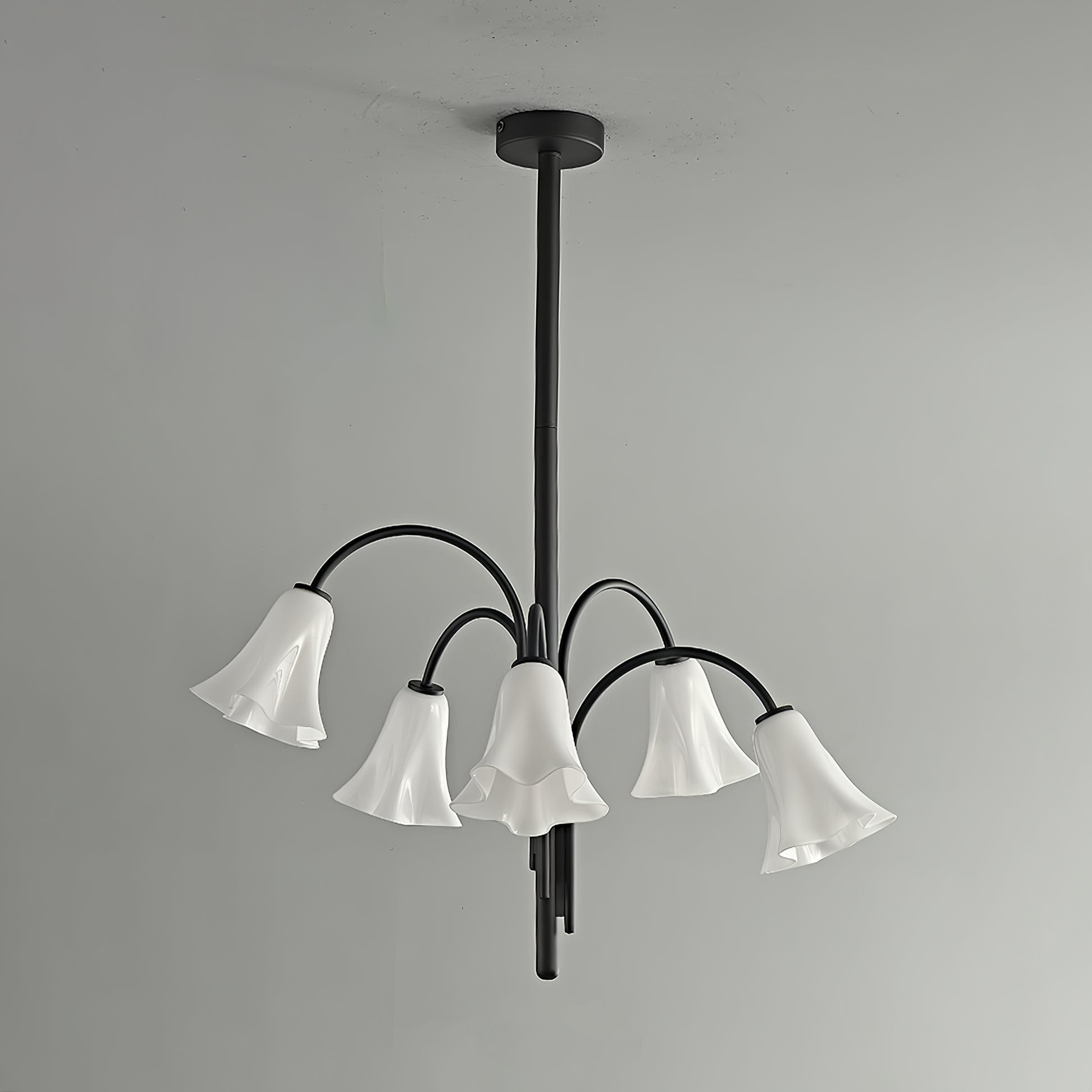Aurora Chandelier Blossom Petal Glass Arms - Neutralighting