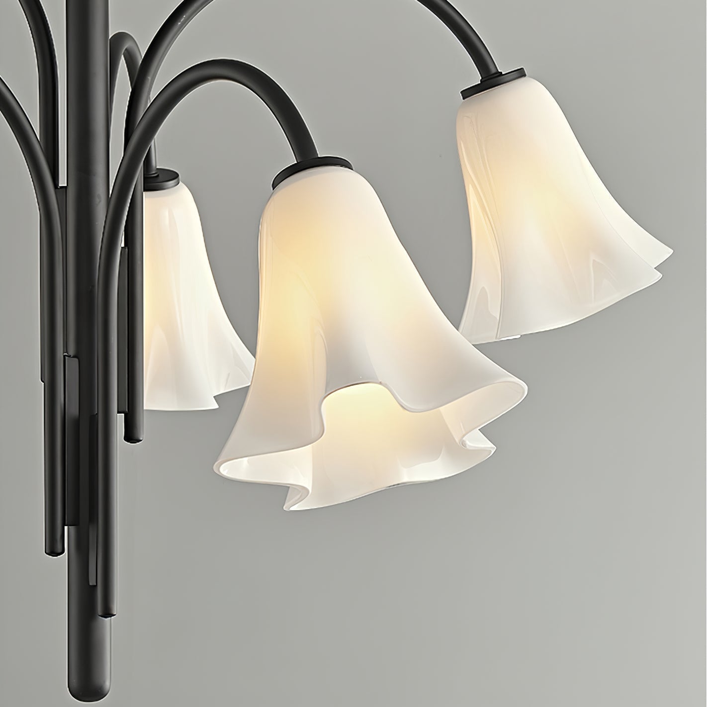 Aurora Chandelier Blossom Petal Glass Arms - Neutralighting