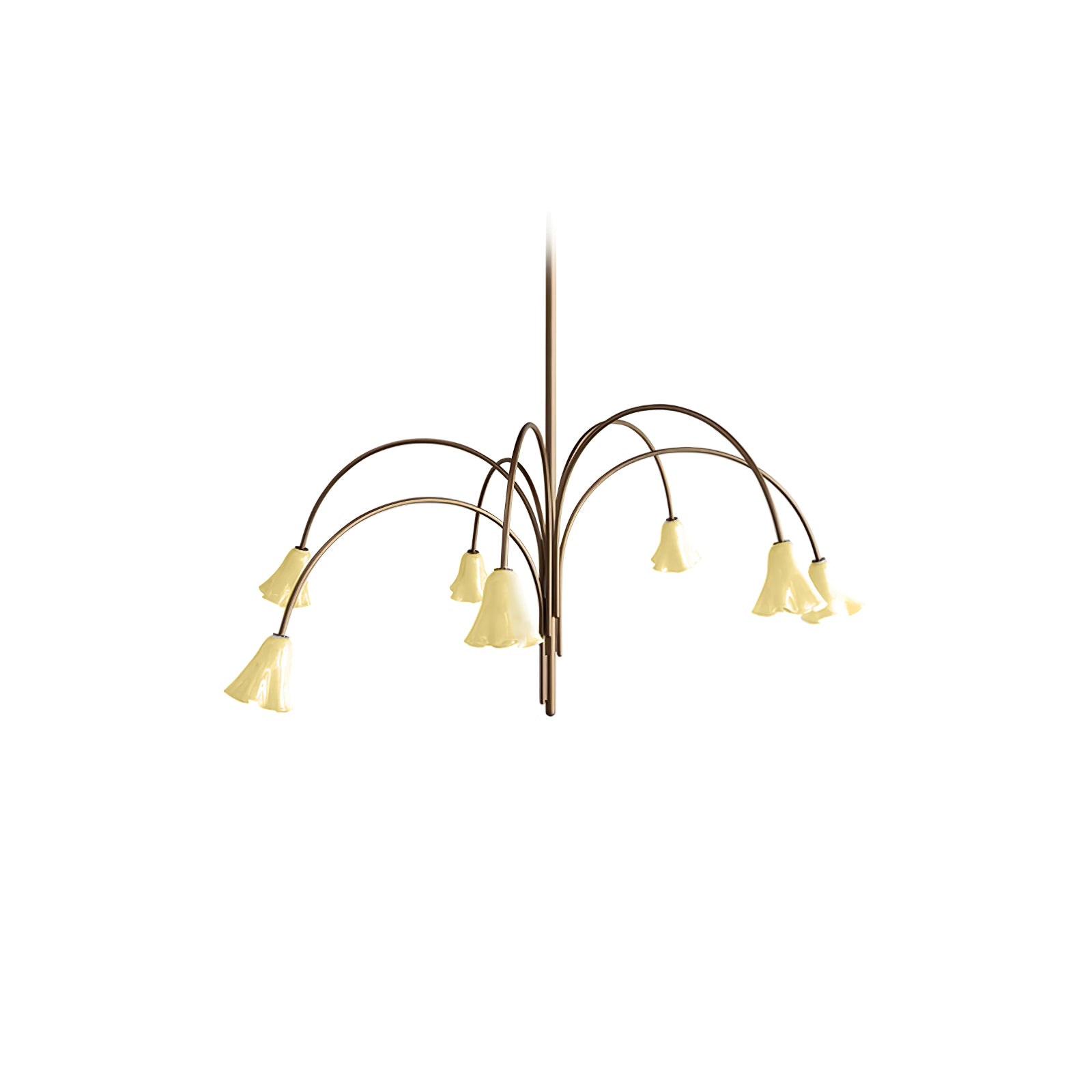 Aurora Chandelier Blossom Petal Glass Arms - Neutralighting