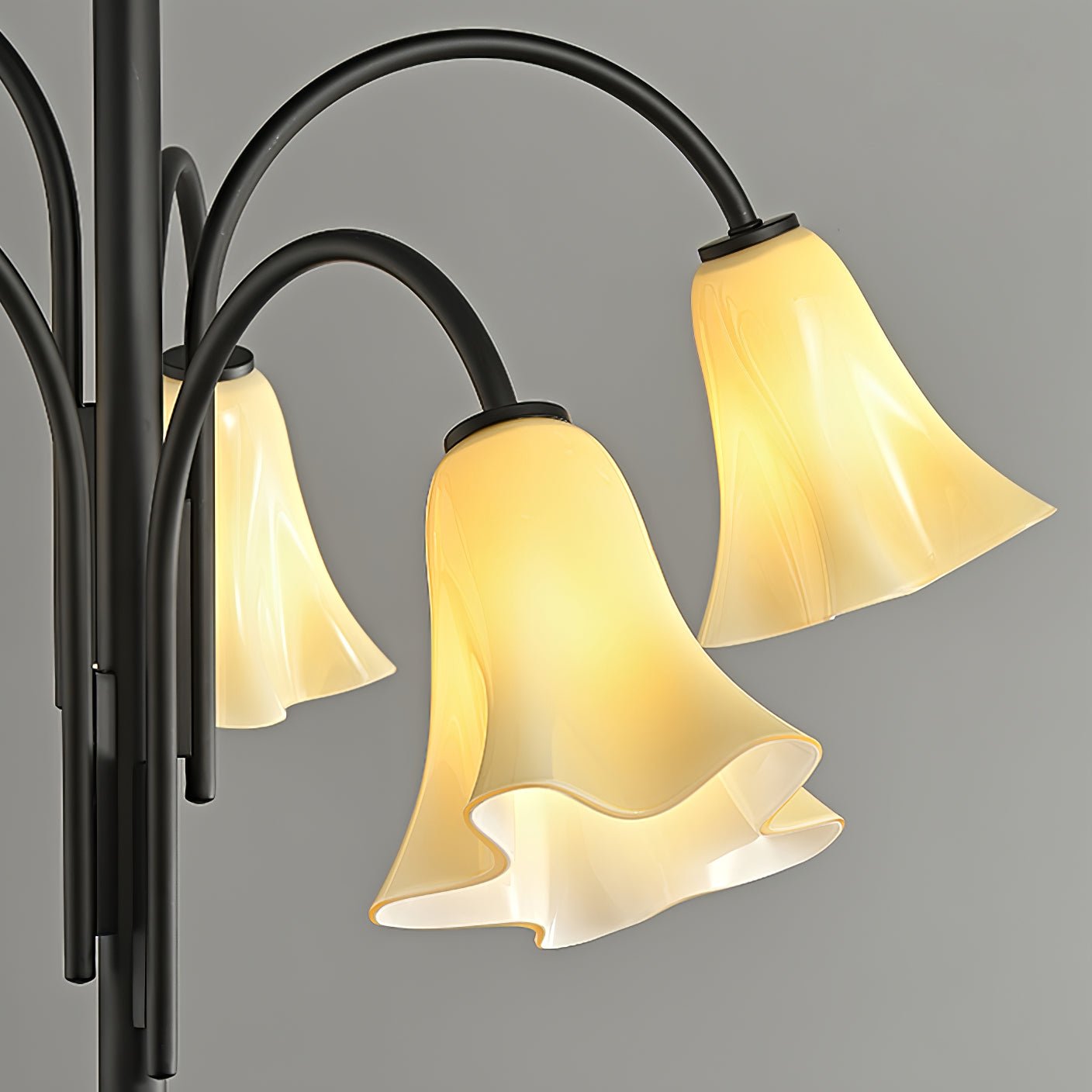 Aurora Chandelier Blossom Petal Glass Arms - Neutralighting