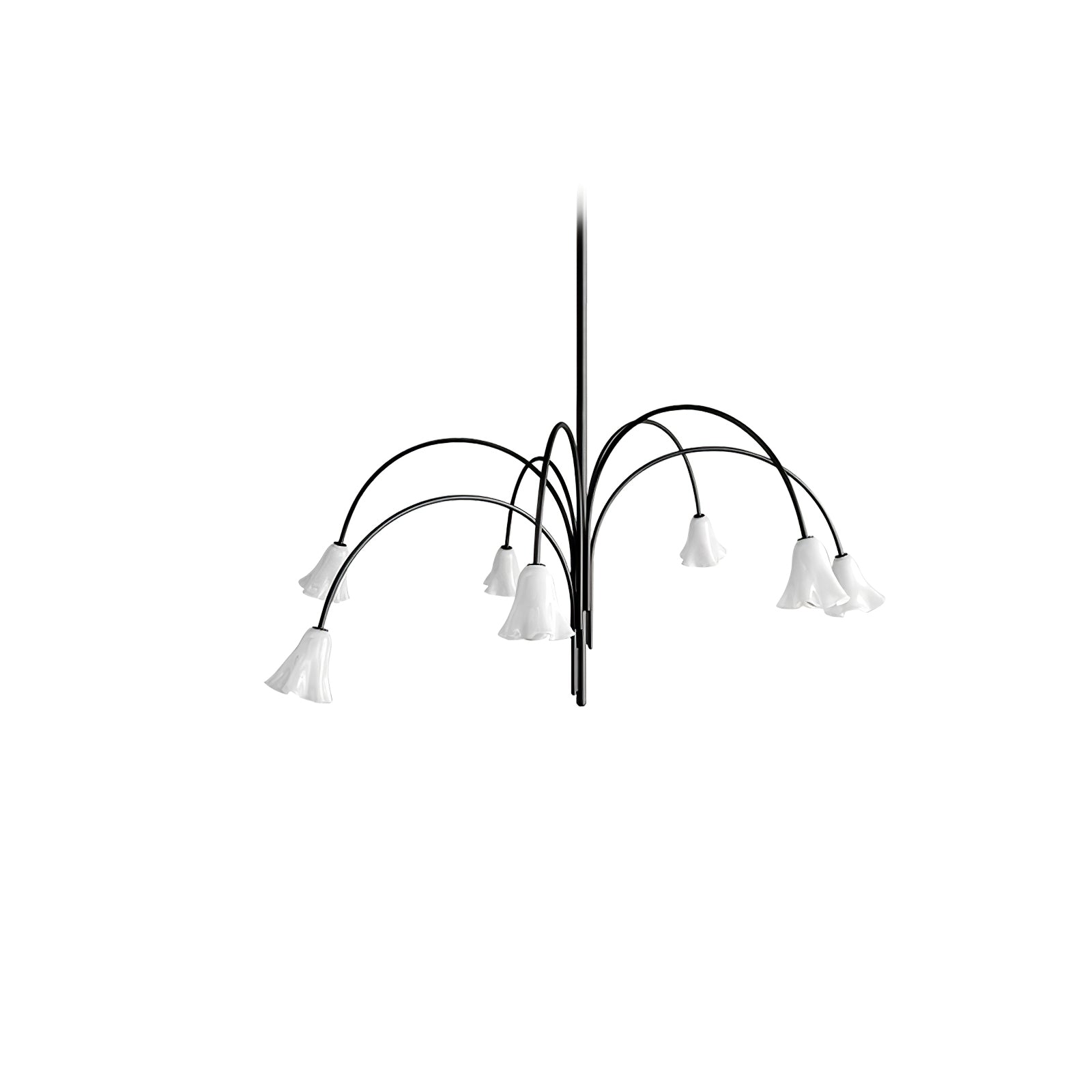 Aurora Chandelier Blossom Petal Glass Arms - Neutralighting