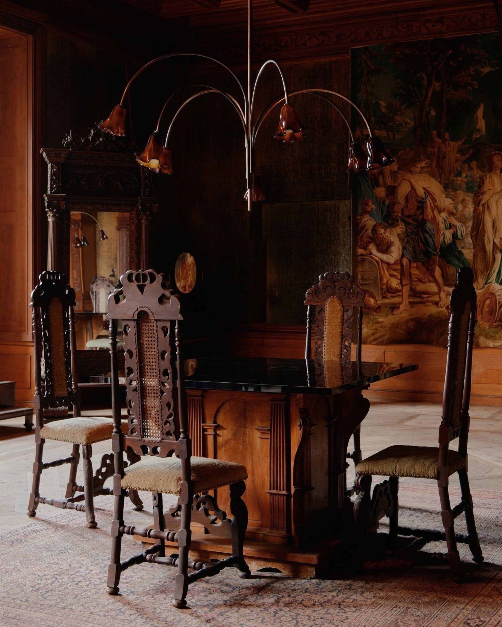 Aurora Chandelier Blossom Petal Glass Arms - Neutralighting