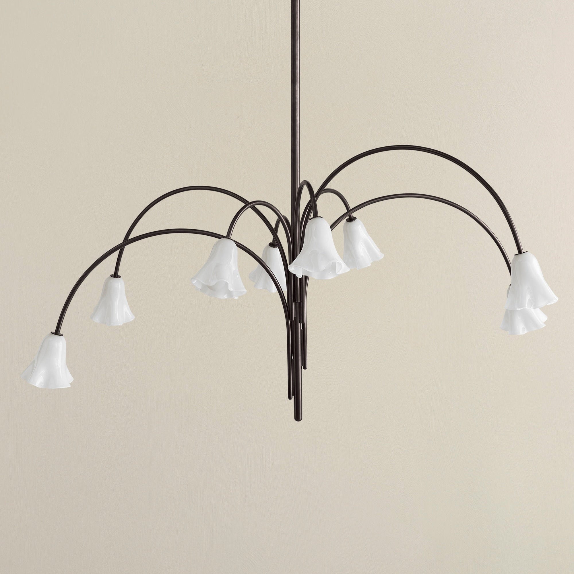Aurora Chandelier Blossom Petal Glass Arms - Neutralighting
