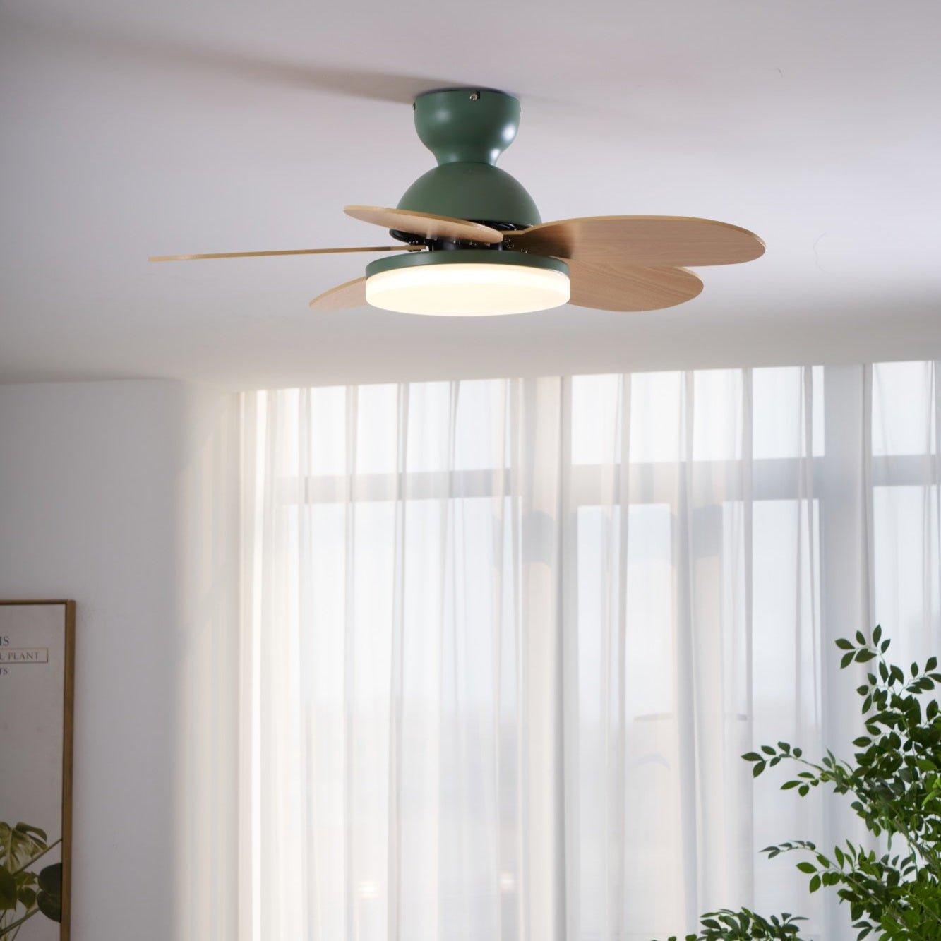 Liora Deckenventilator mit Beleuchtung in Gehäuseausführung Grau