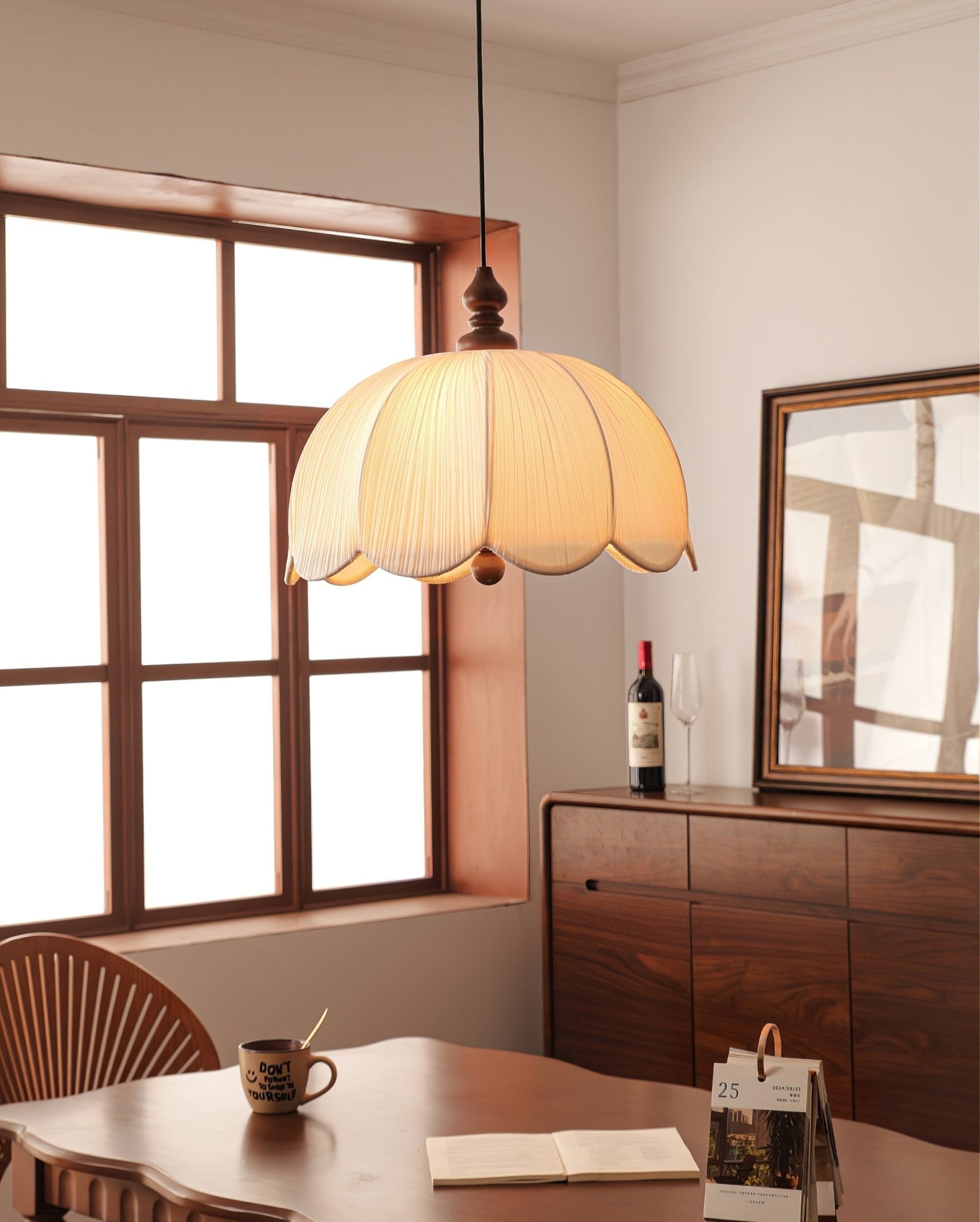 Imiraril Pendelleuchte aus Tropischem Stoff-Letslighting