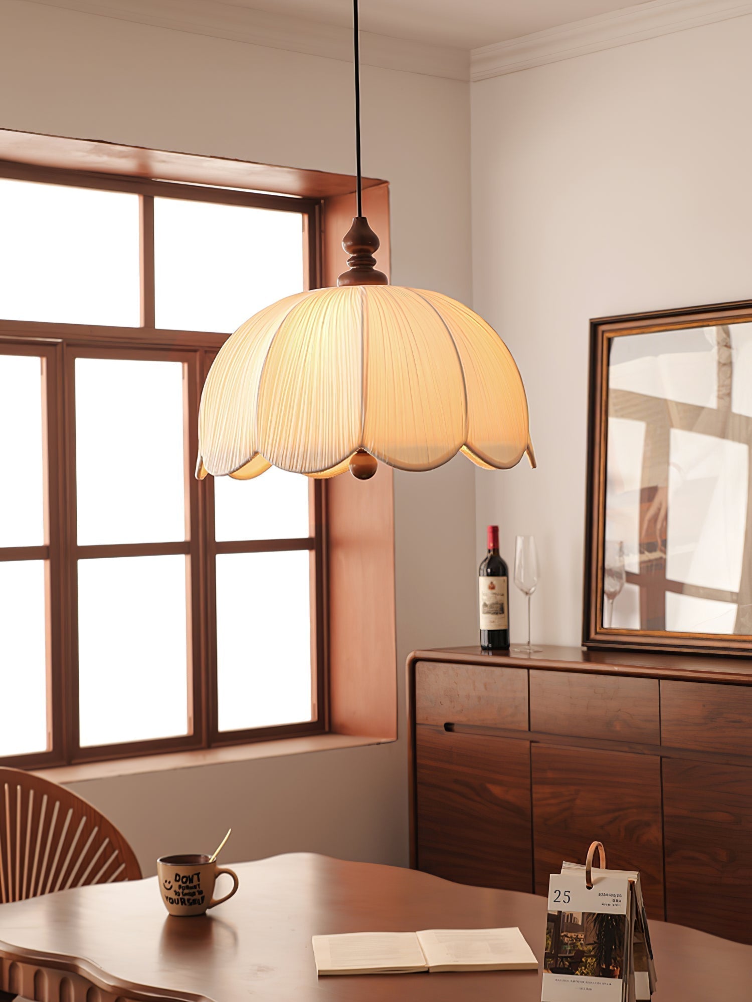 Imiraril Pendelleuchte aus Tropischem Stoff-Letslighting
