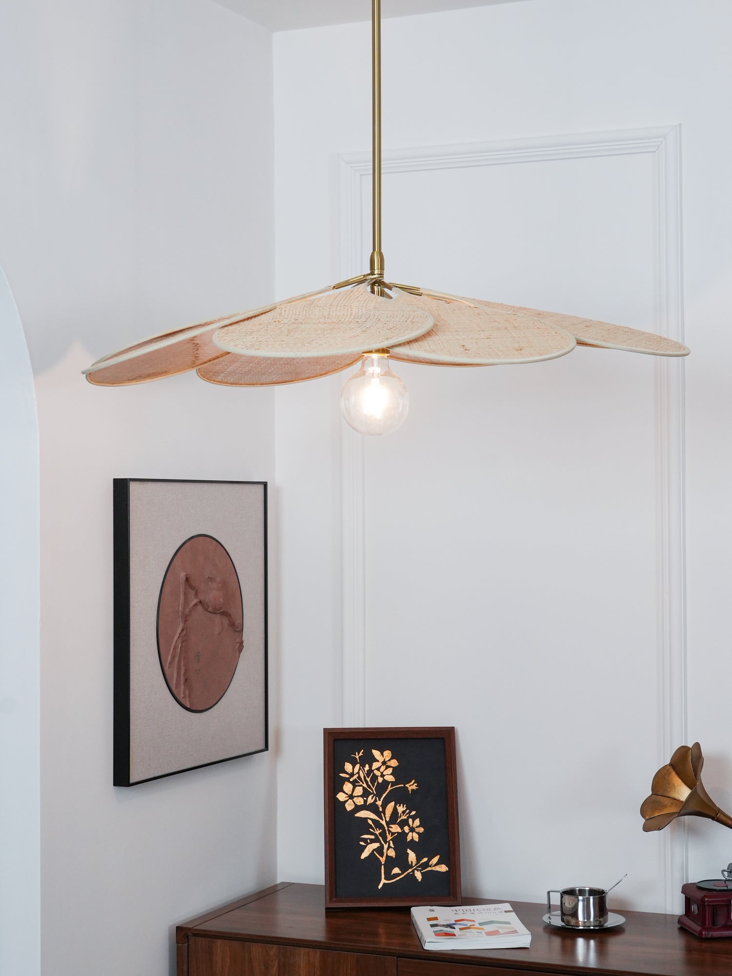 Flora Bohemian Stoff Pendelleuchte-Letslighting