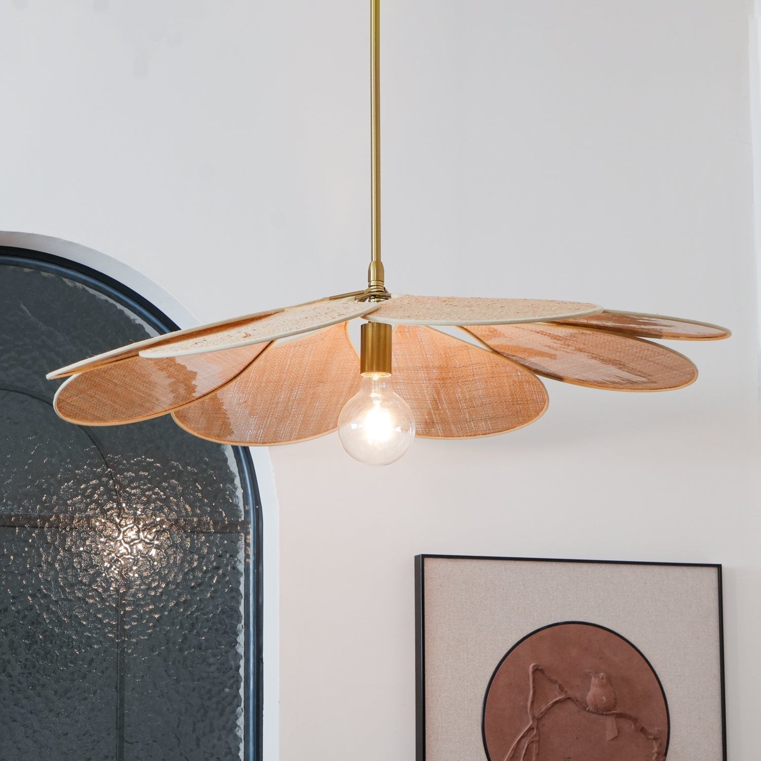 Flora Bohemian Stoff Pendelleuchte-Letslighting