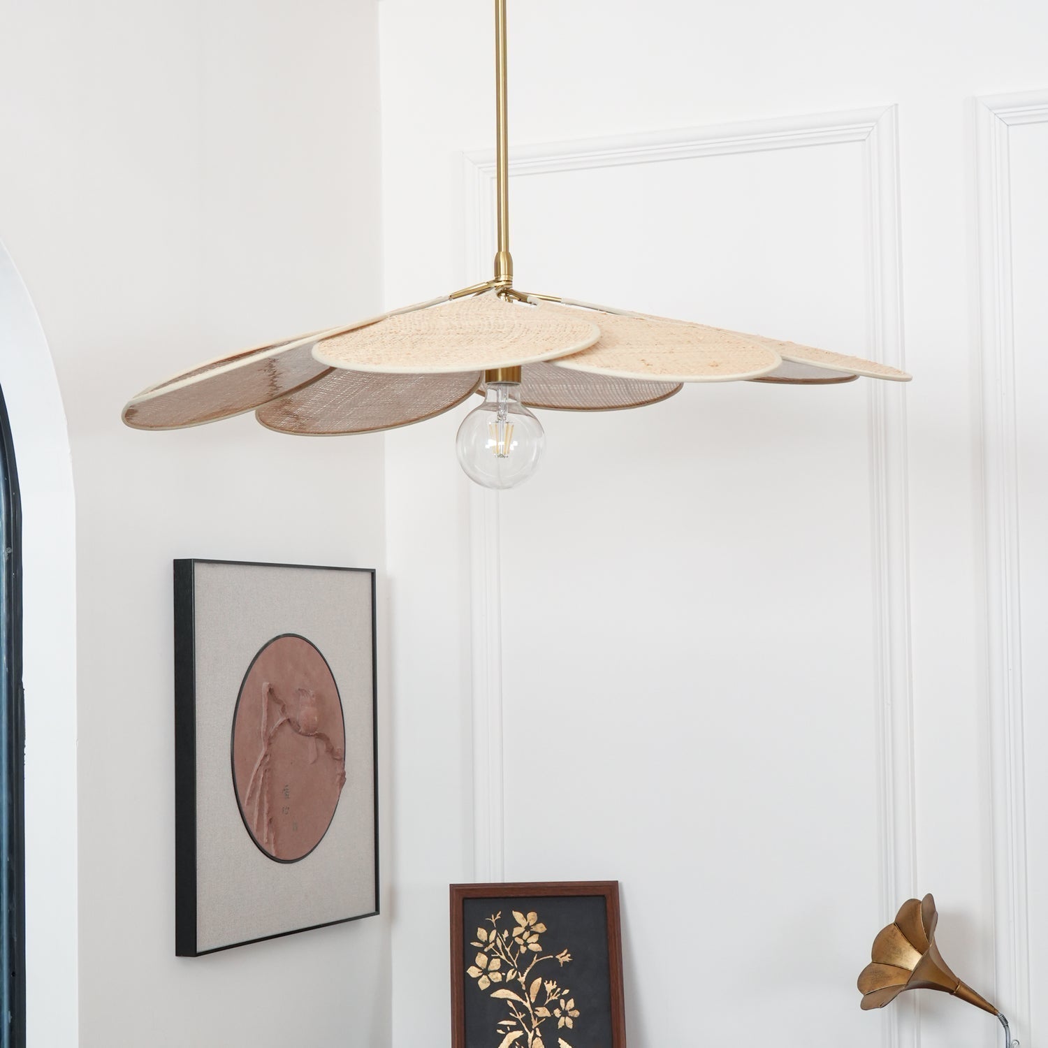 Flora Bohemian Stoff Pendelleuchte-Letslighting