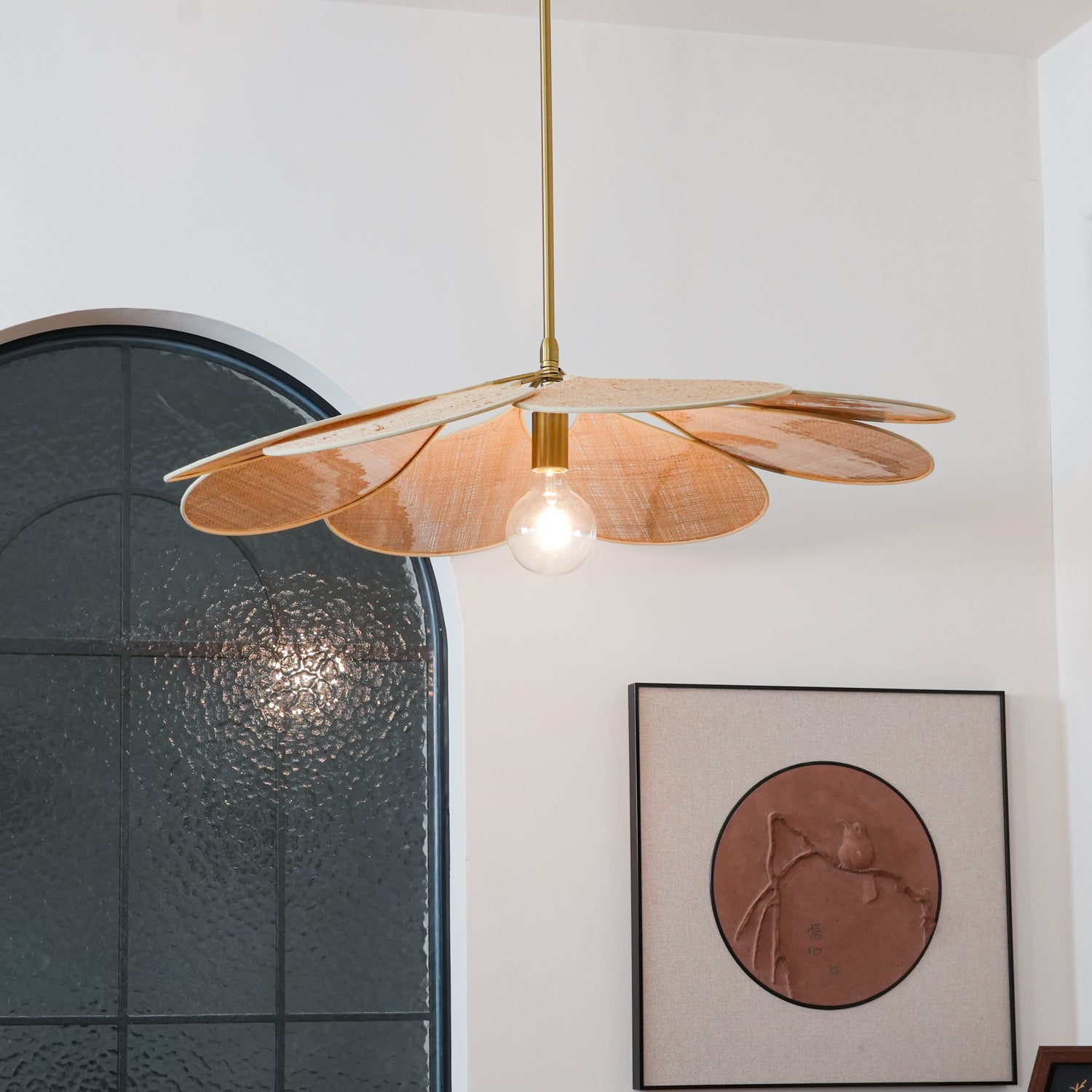 Flora Bohemian Stoff Pendelleuchte-Letslighting