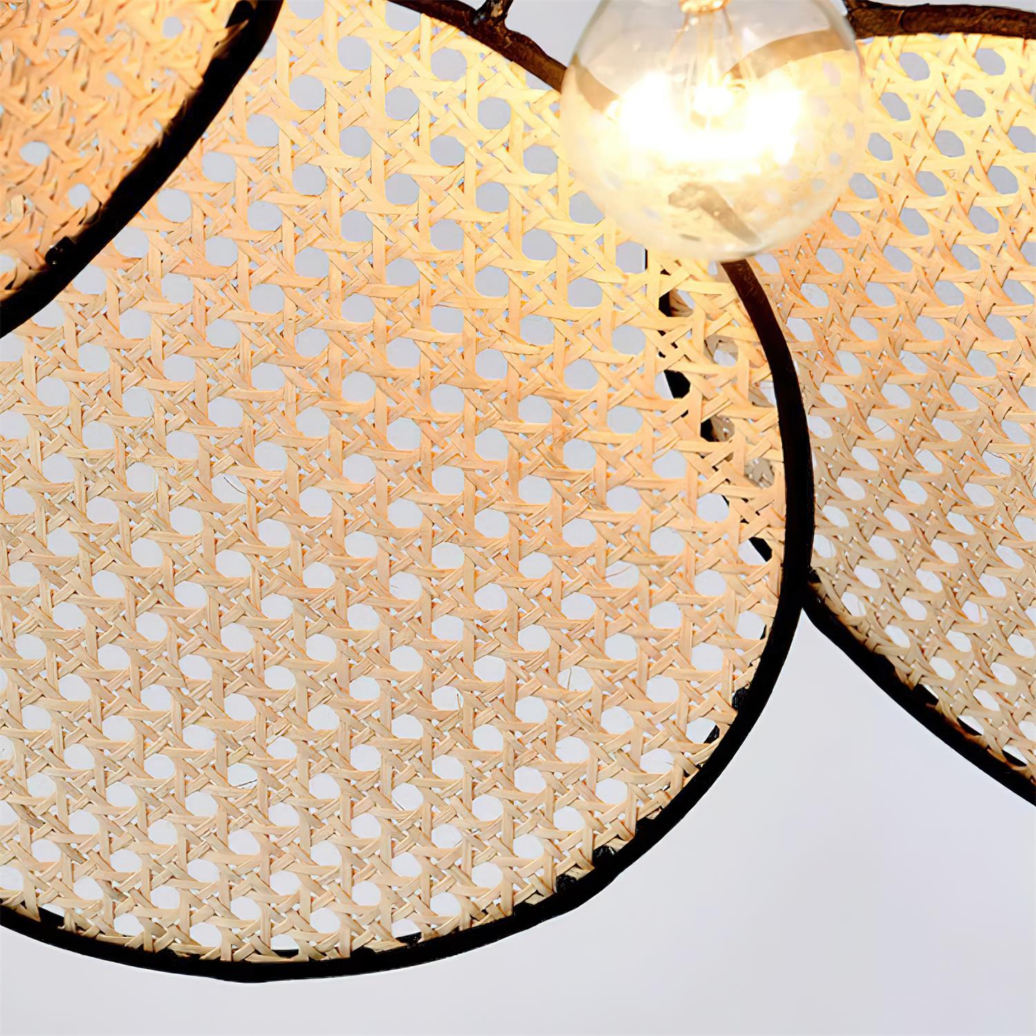Vemarora Premium Pendelleuchte aus Rattangewebe-Letslighting