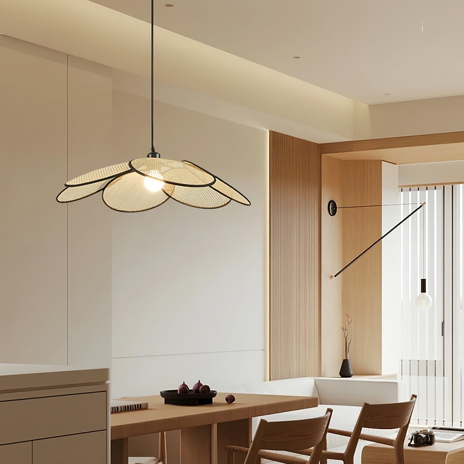 Vemarora Premium Pendelleuchte aus Rattangewebe-Letslighting