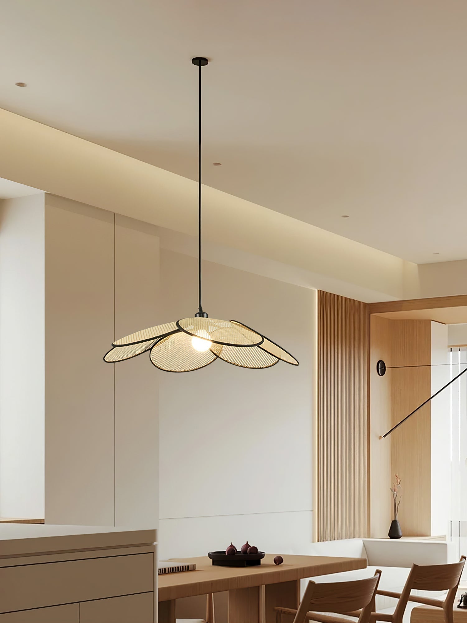 Vemarora Premium Pendelleuchte aus Rattangewebe-Letslighting