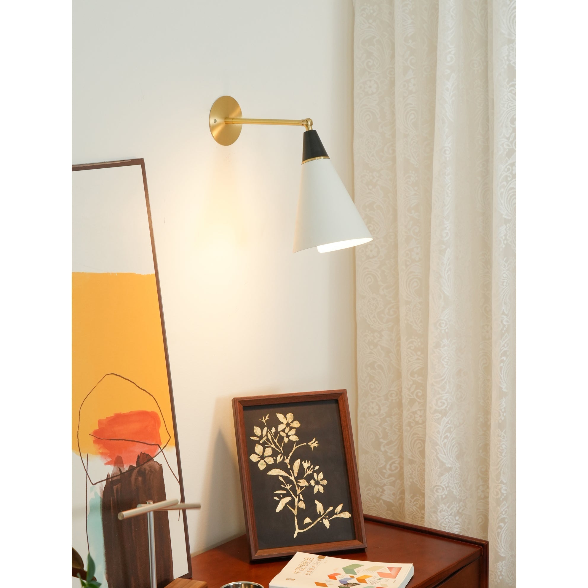 Cevare Messing Glas Luxus Geometrisch Wandleuchte-Letslighting