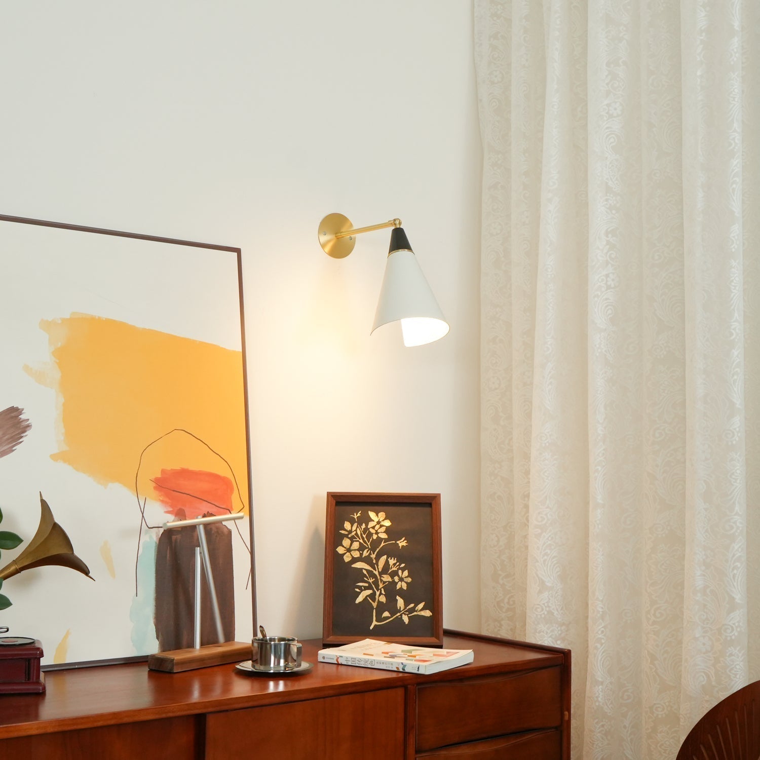 Cevare Messing Glas Luxus Geometrisch Wandleuchte-Letslighting
