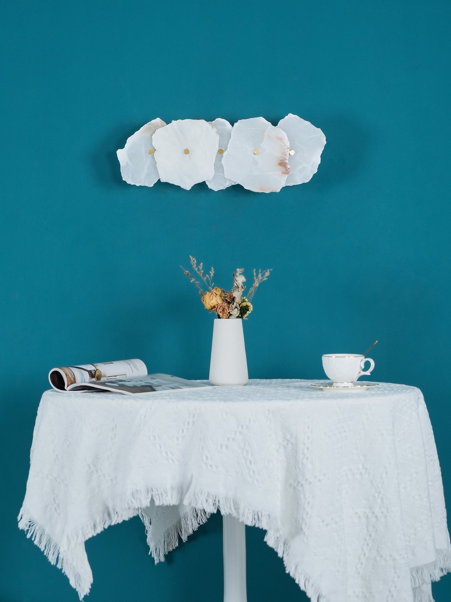 Alaeila Floral Cluster Alabaster Wall Light - Blowlighting