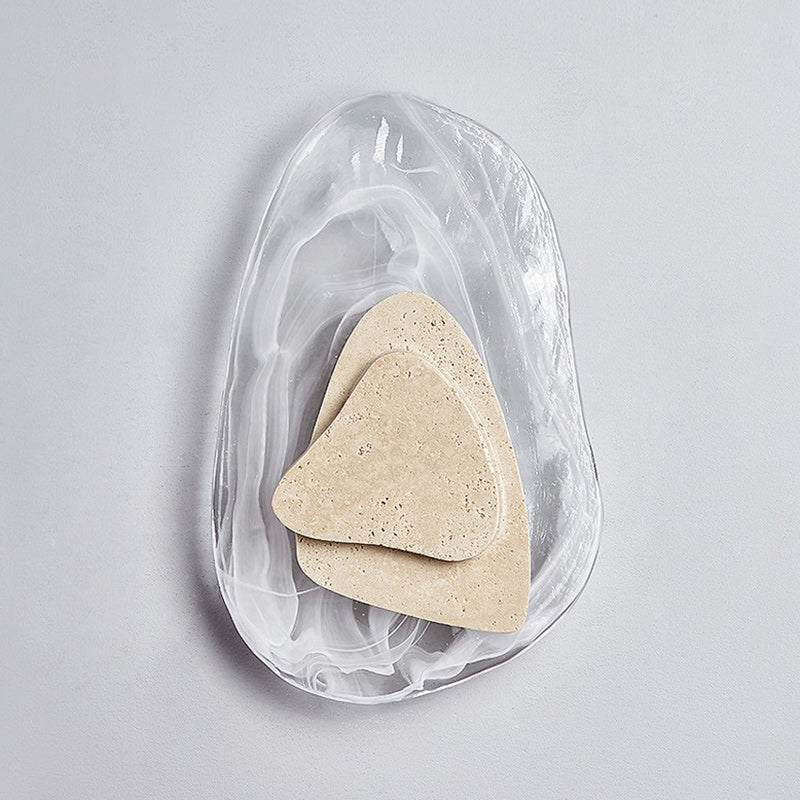 Zenorarae Individual Creativity Glass Travertine Wall Lamp - Letslighting