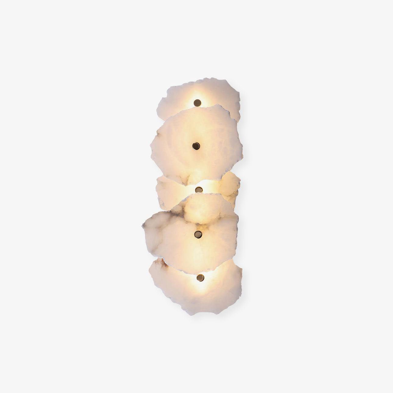 Cevra Alabaster-Blumen-Wandleuchte