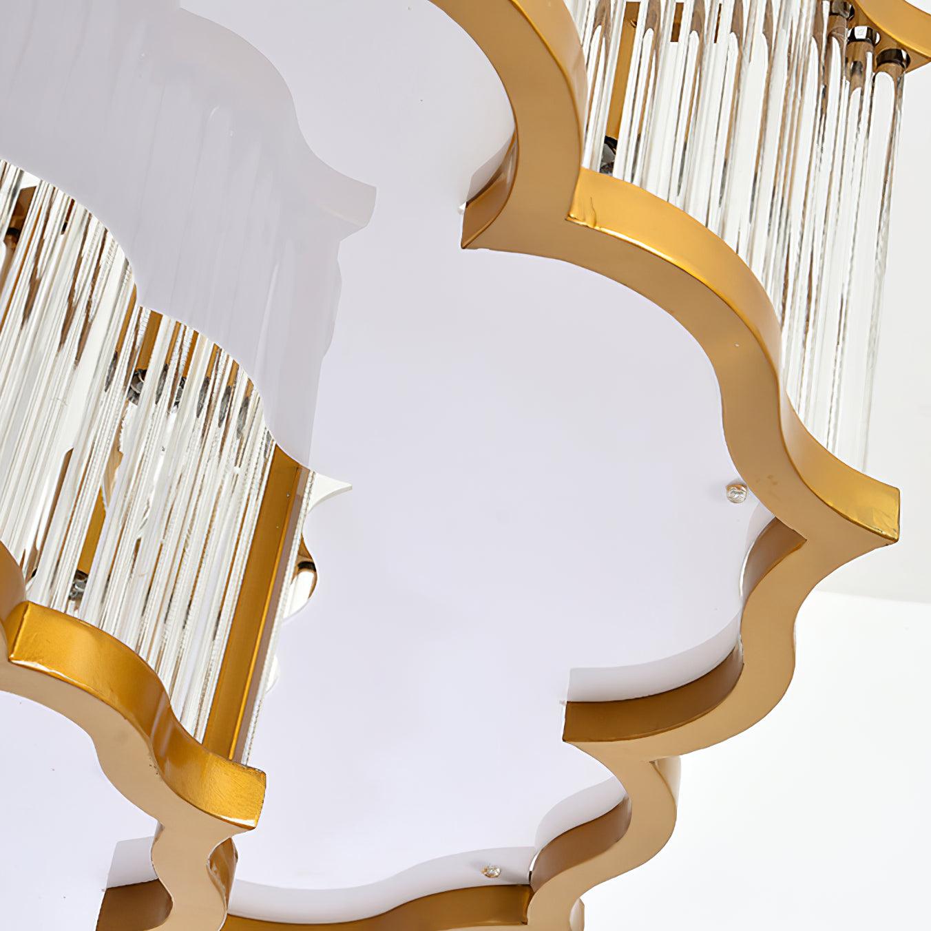 Lustra Kronleuchter Gold Schwarz Glas-Letslighting