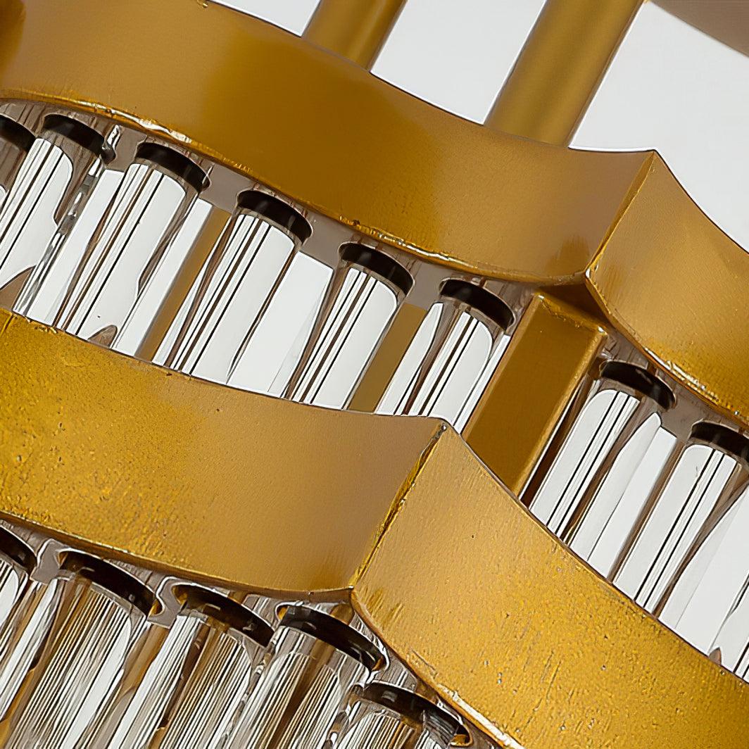 Lustra Kronleuchter Gold Schwarz Glas-Letslighting