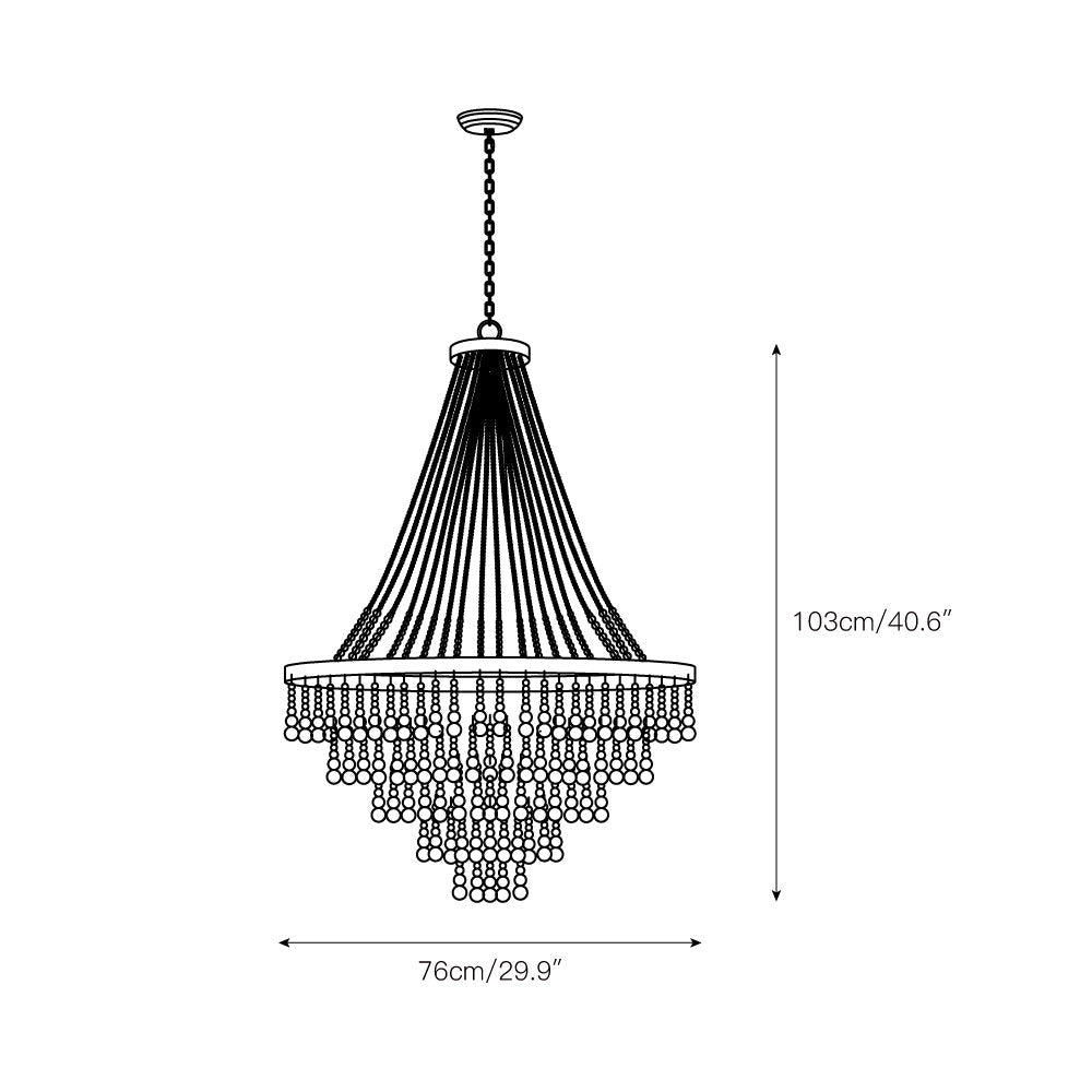 Avrinir Postmoderner Luxus Großer Holz-Kronleuchter-Letslighting