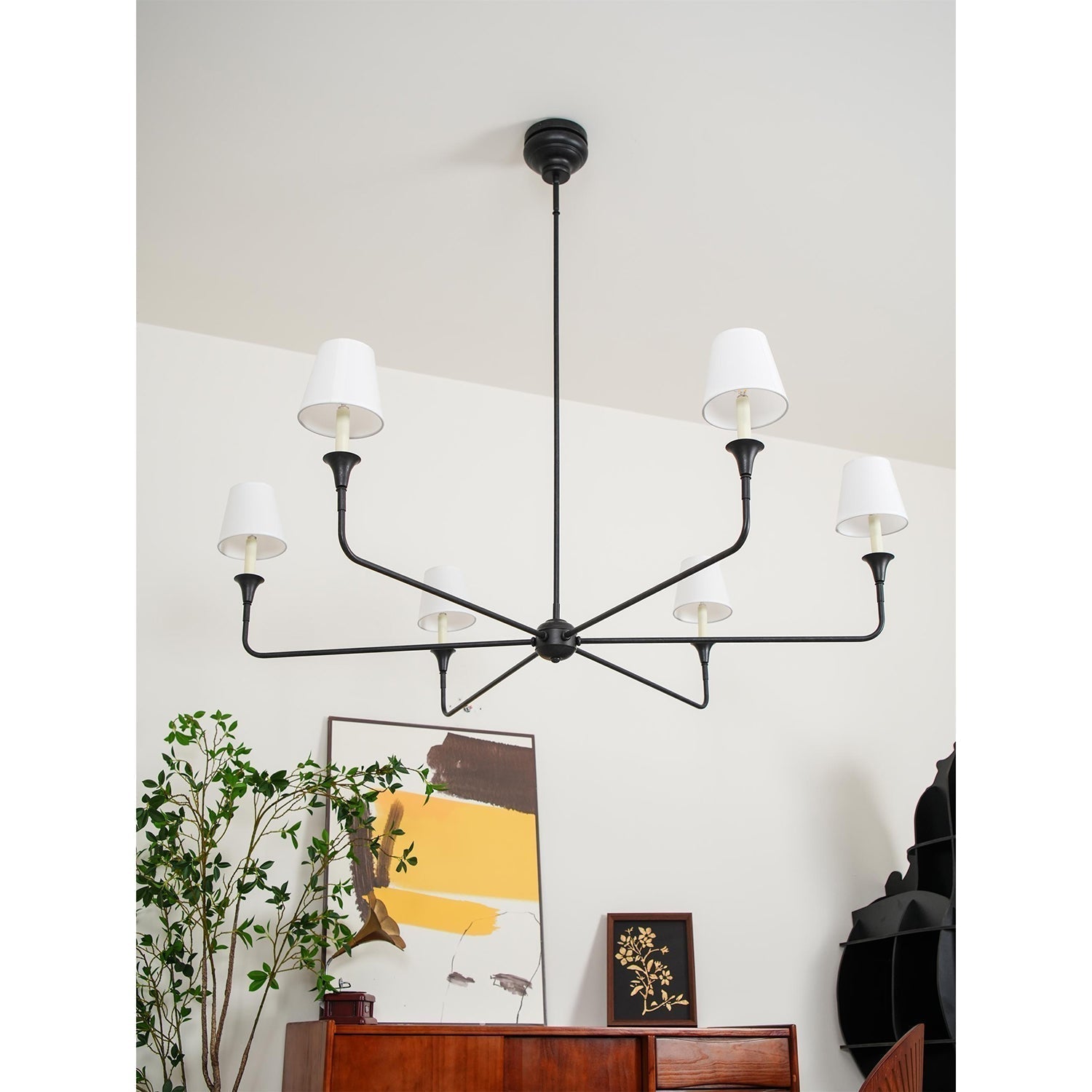 Arthaila Großer Vintage Industrieller Stoff-Kronleuchter-Letslighting