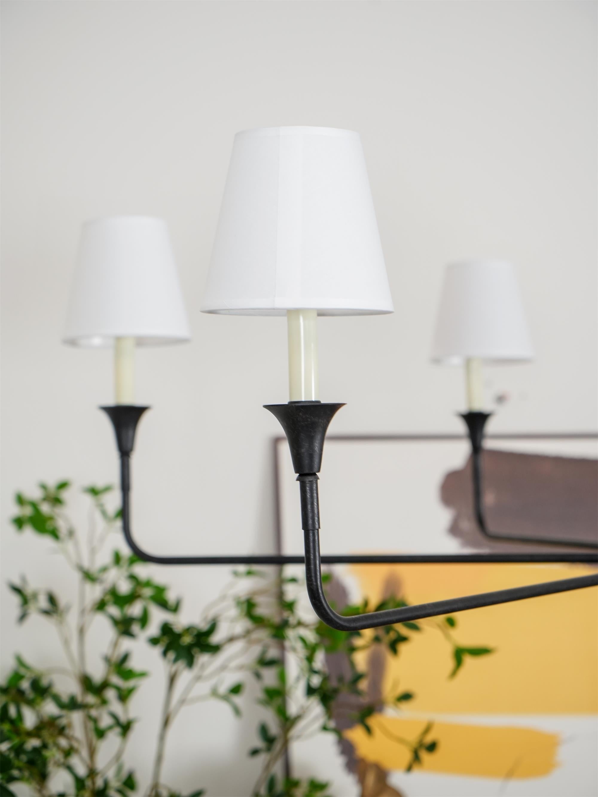 Arthaila Großer Vintage Industrieller Stoff-Kronleuchter-Letslighting