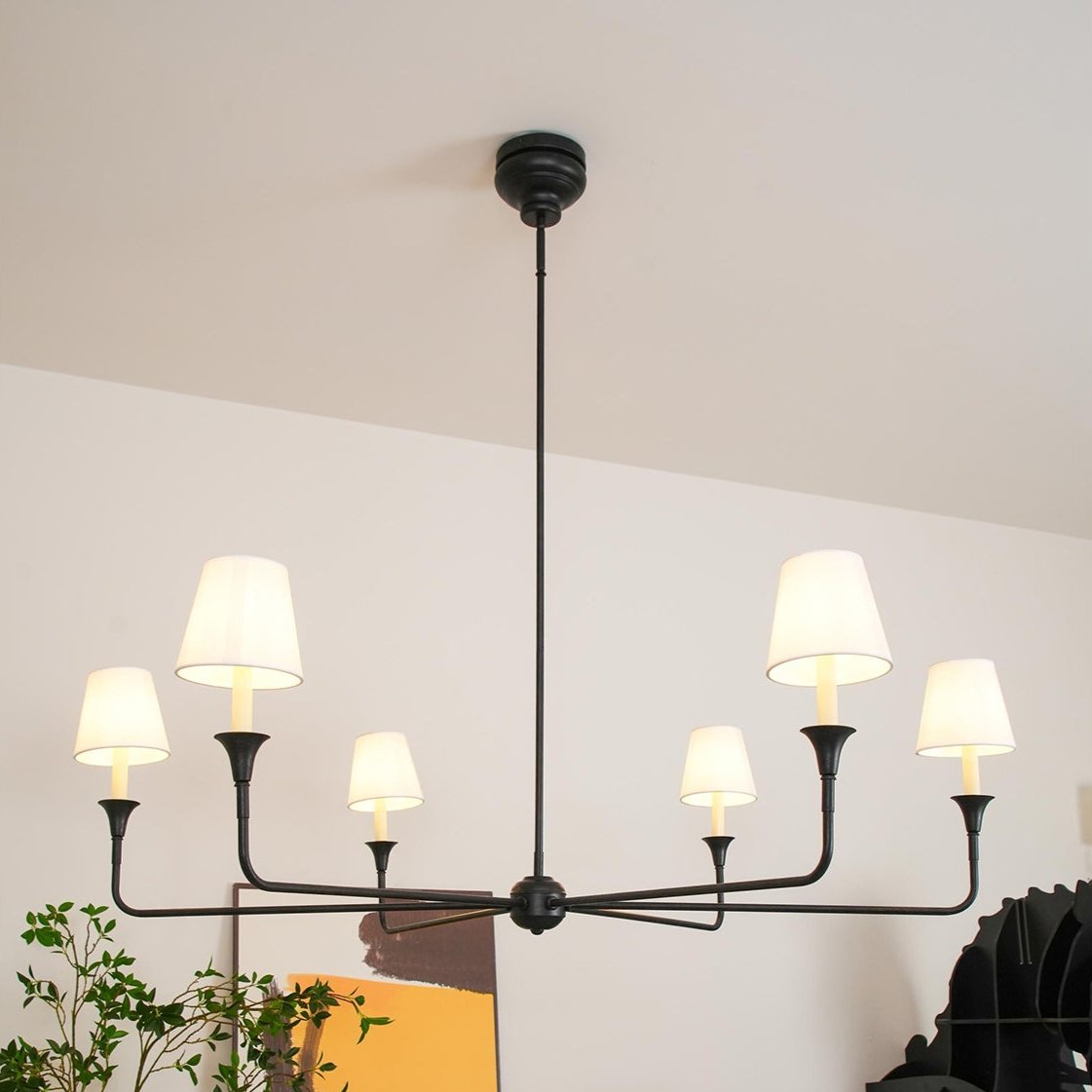 Arthaila Großer Vintage Industrieller Stoff-Kronleuchter-Letslighting