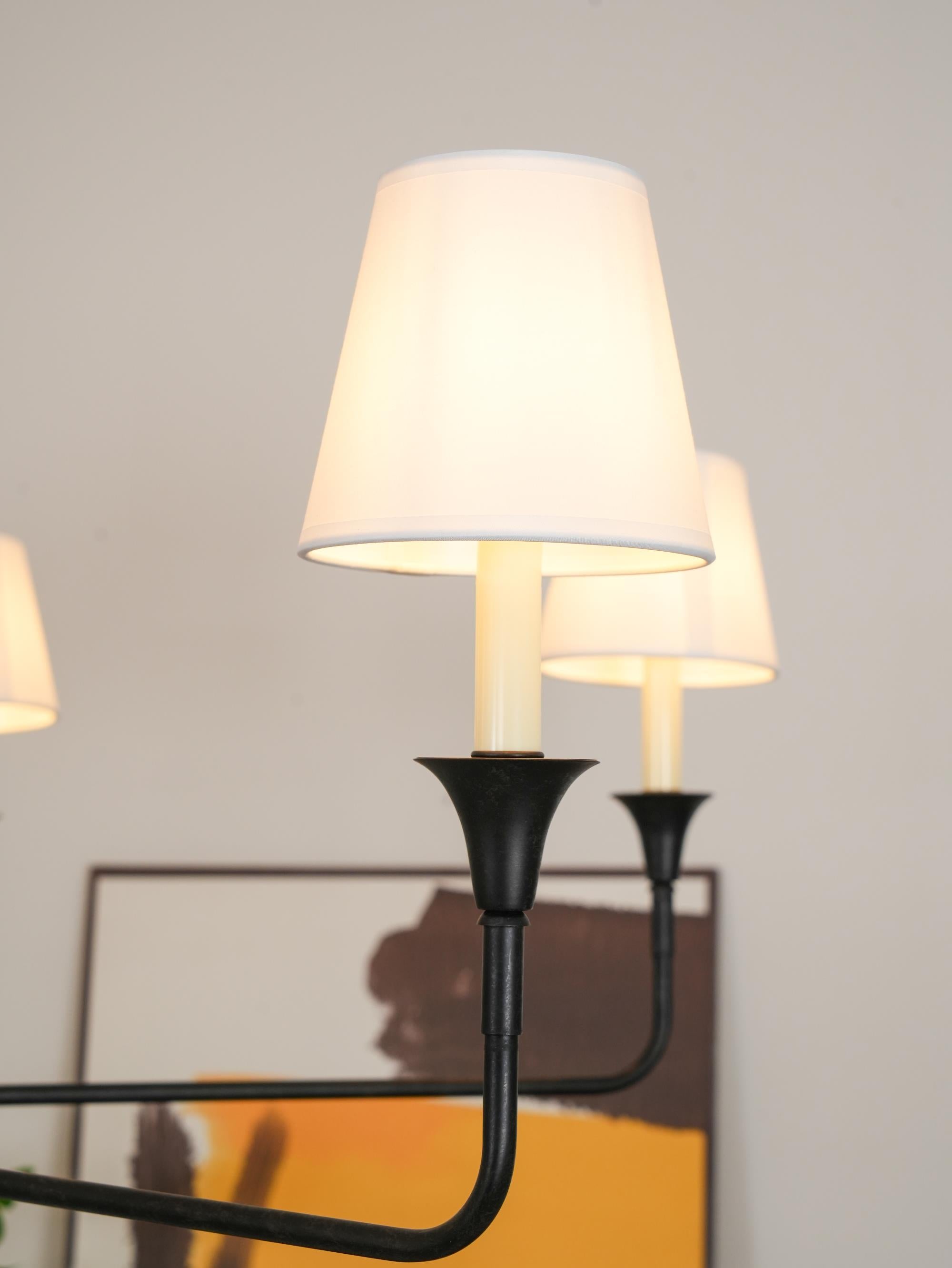 Arthaila Großer Vintage Industrieller Stoff-Kronleuchter-Letslighting
