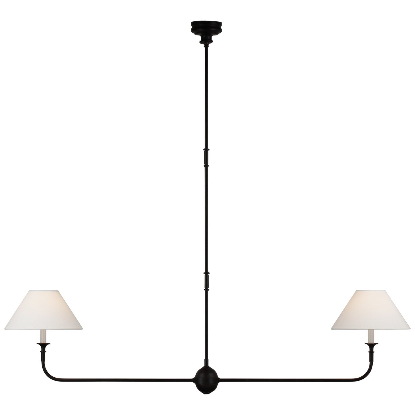 Lustra Pendelleuchte Schwarz Kerzenform Zulaufend-Letslighting