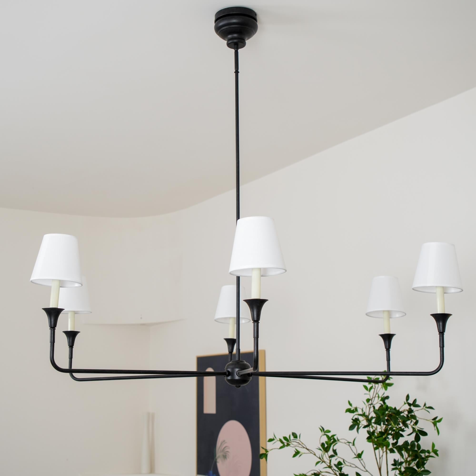Lustra Pendelleuchte Schwarz Kerzenform Zulaufend-Letslighting