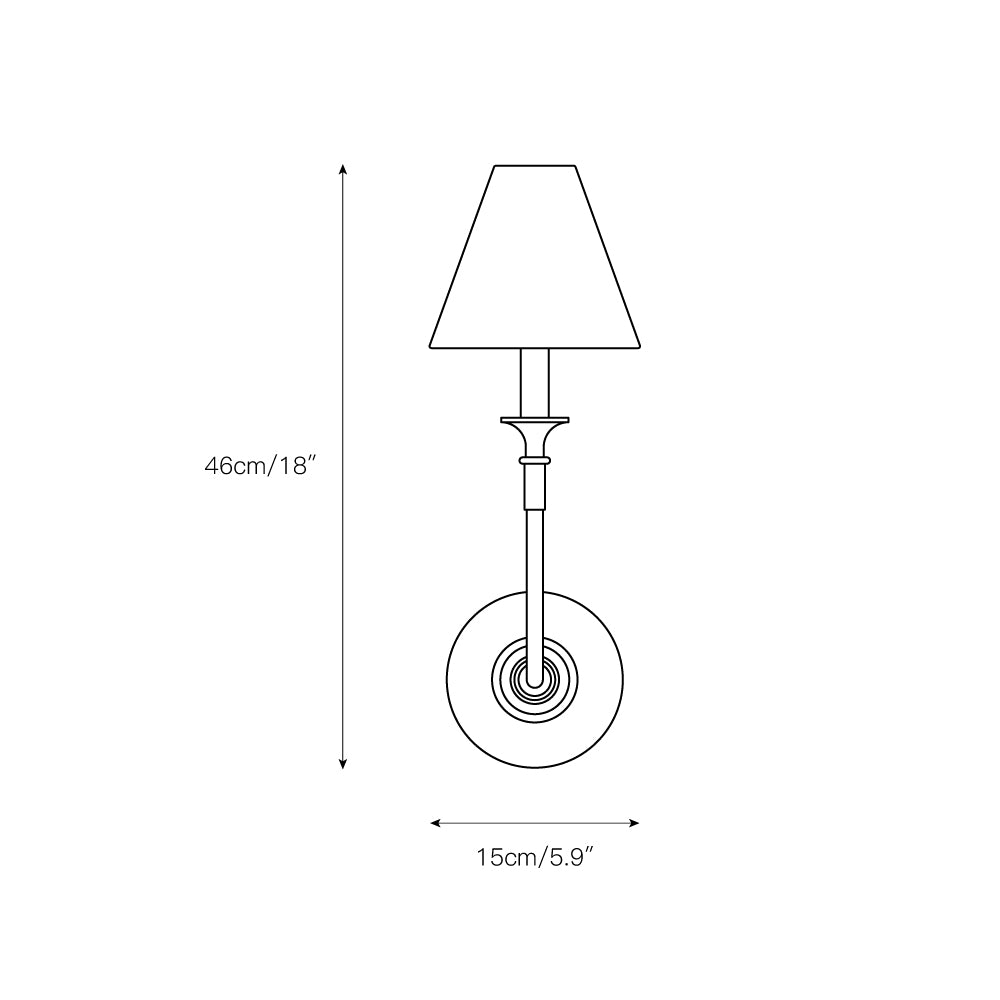 Cygnus Wandleuchte Stoff Minimalistisch Traditionell-Letslighting