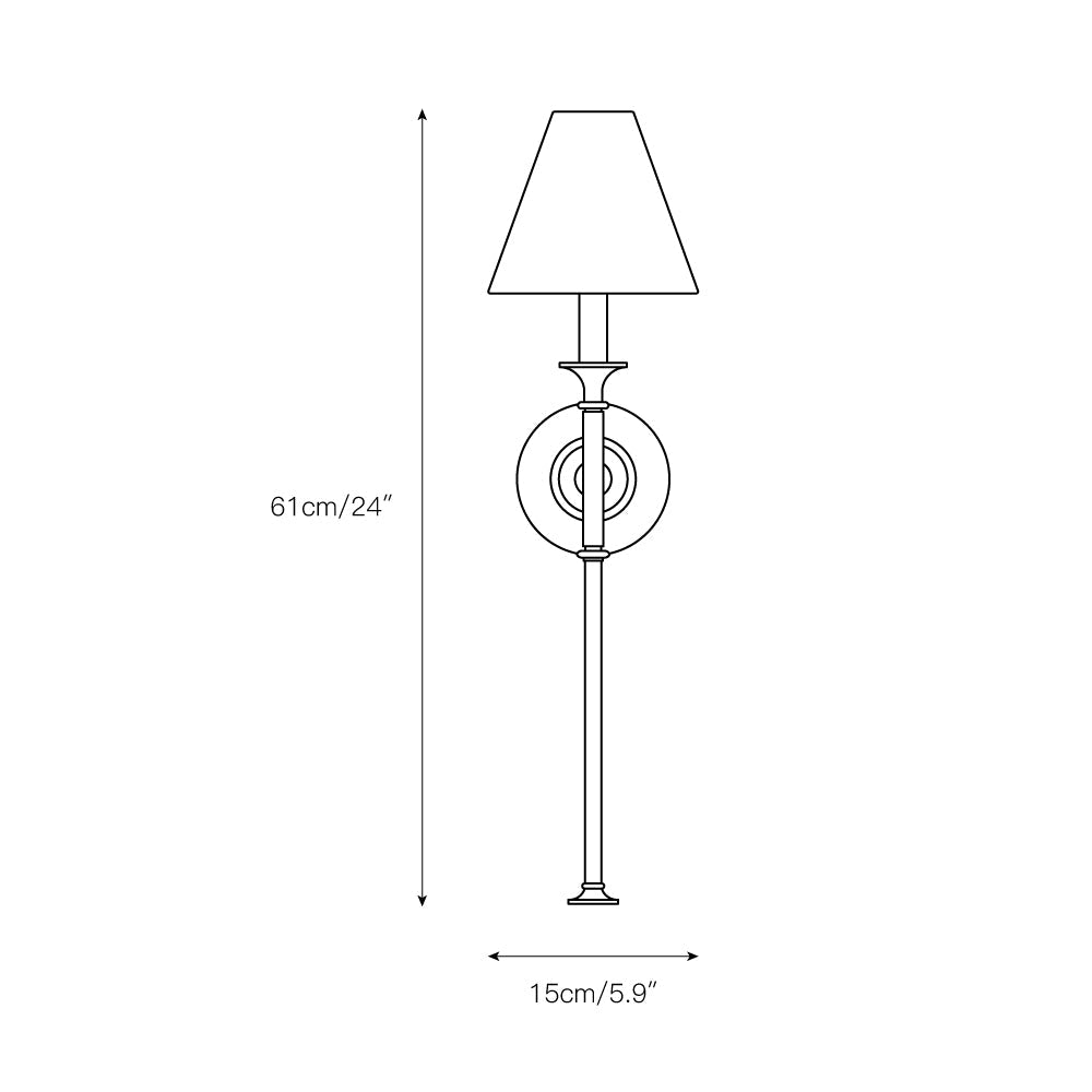 Cygnus Wandleuchte Stoff Minimalistisch Traditionell-Letslighting
