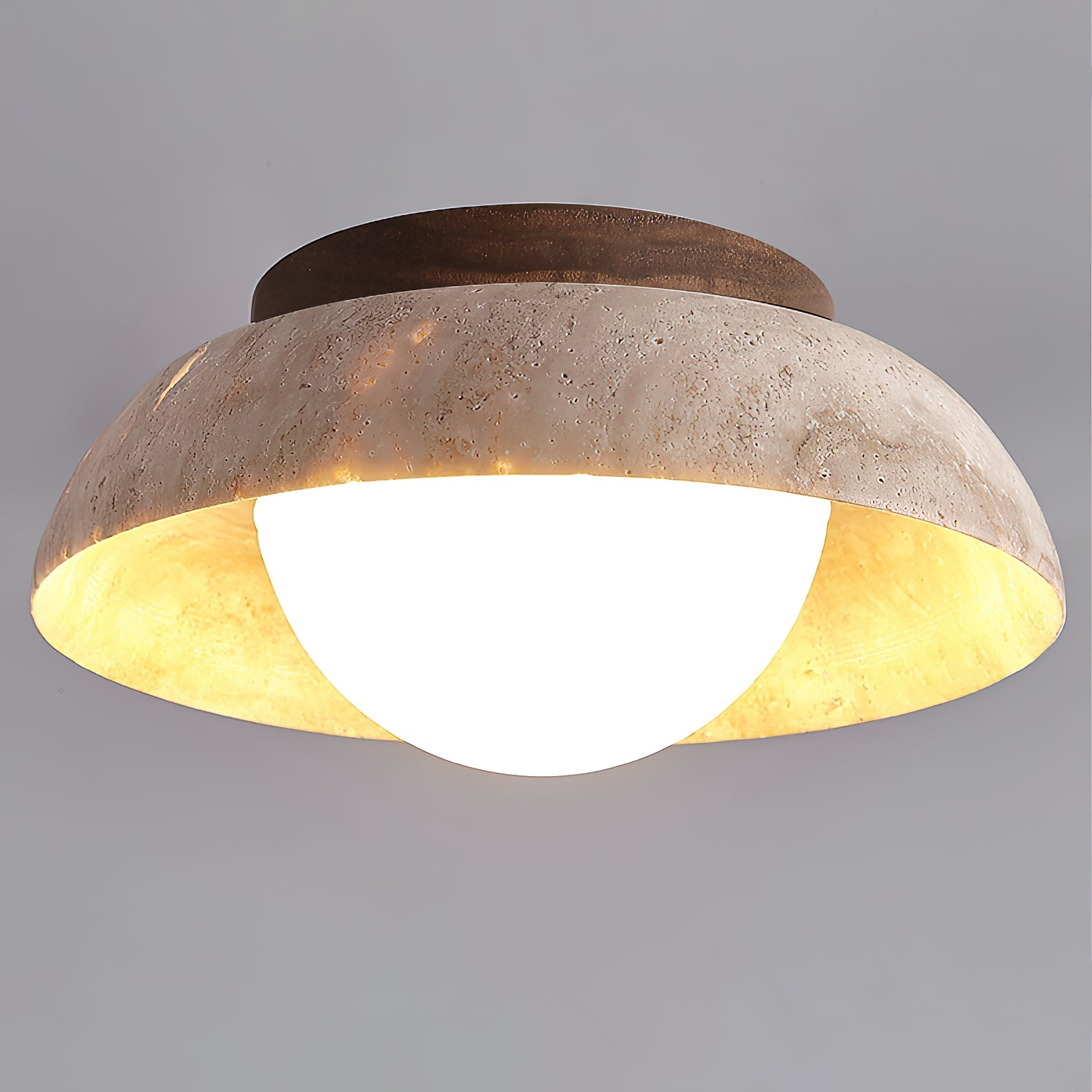 Cuvela Modern Minimalist Travertine Ceiling Lamp - Letslighting