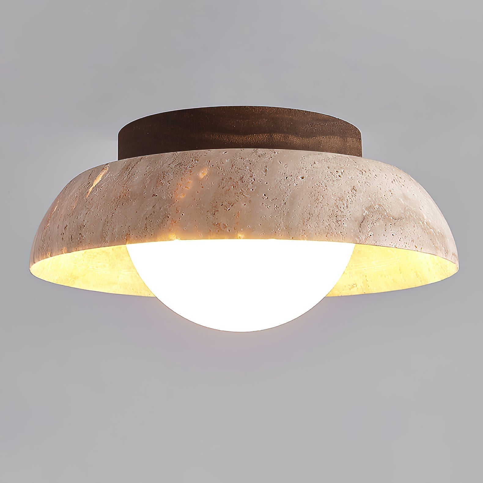 Cuvela Modern Minimalist Travertine Ceiling Lamp - Letslighting