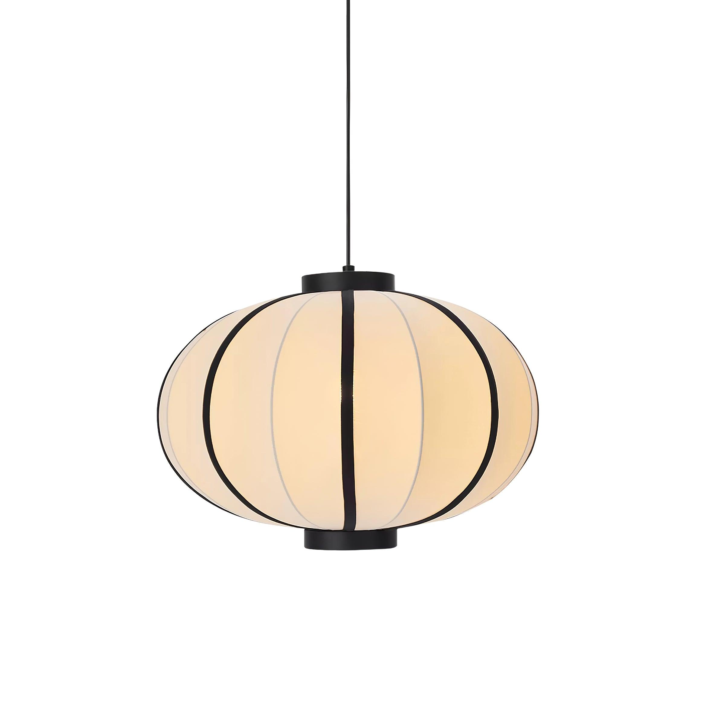 Pendelleuchte Stoff Lampion Schirm Metallrahmen Vintage-Letslighting