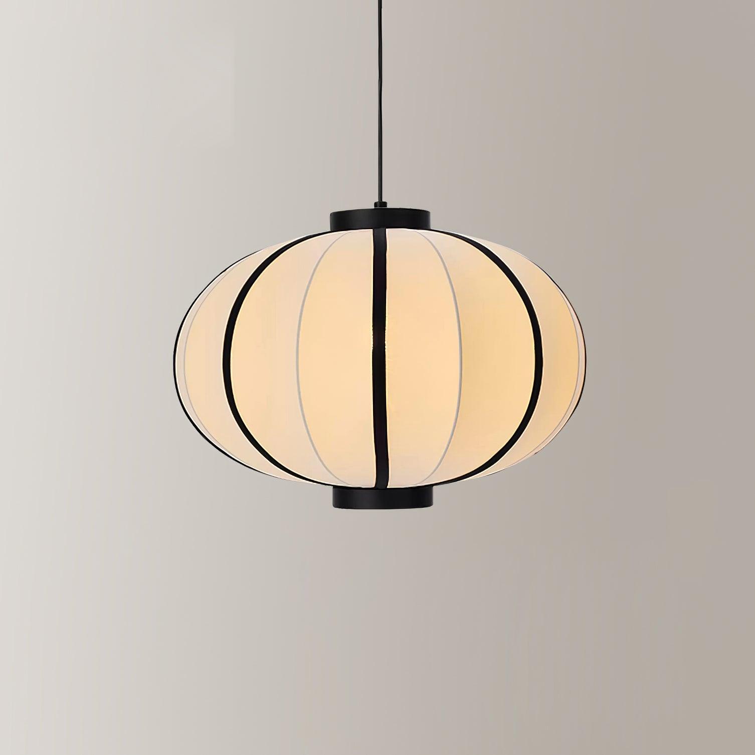 Pendelleuchte Stoff Lampion Schirm Metallrahmen Vintage-Letslighting