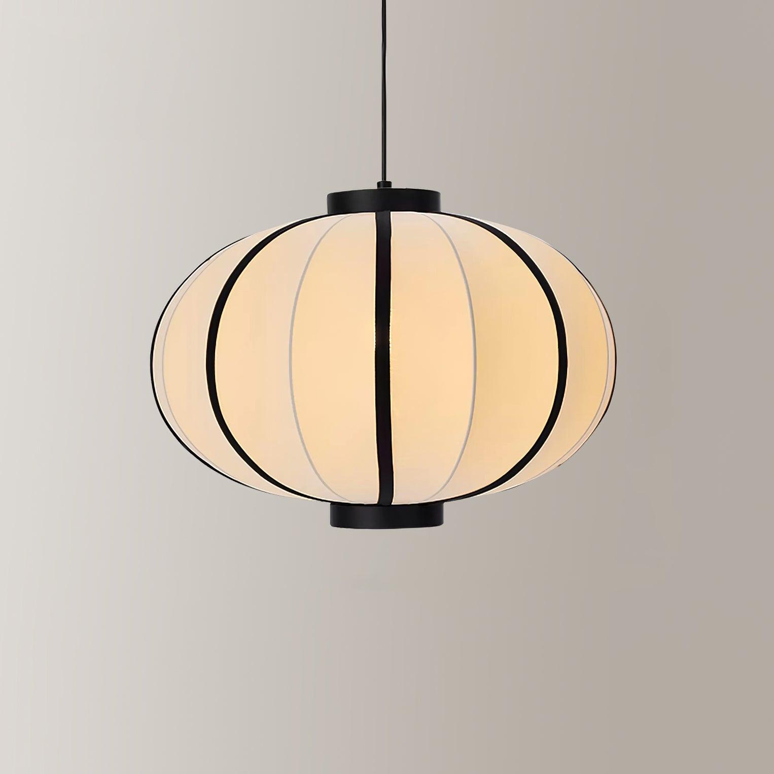 Pendelleuchte Stoff Lampion Schirm Metallrahmen Vintage-Letslighting