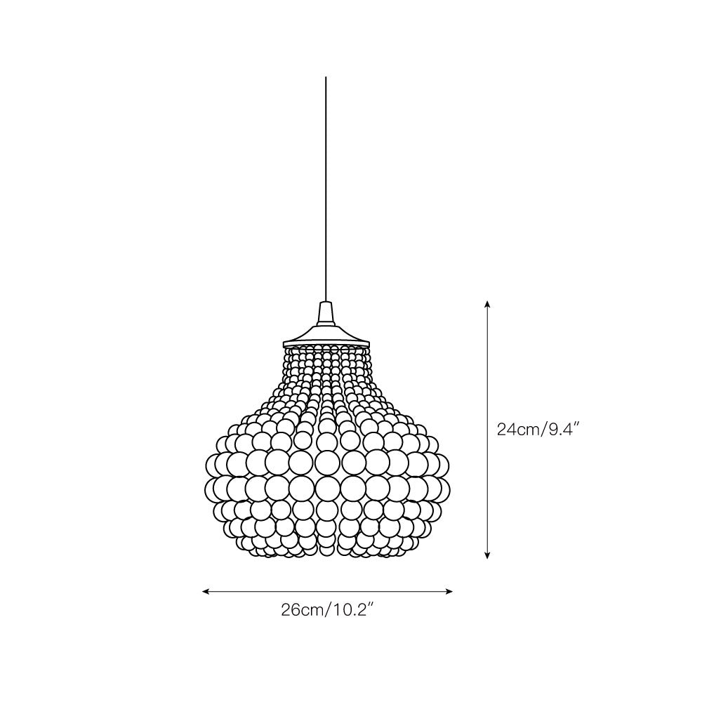 Ilirel Perlen Pendelleuchte-Letslighting