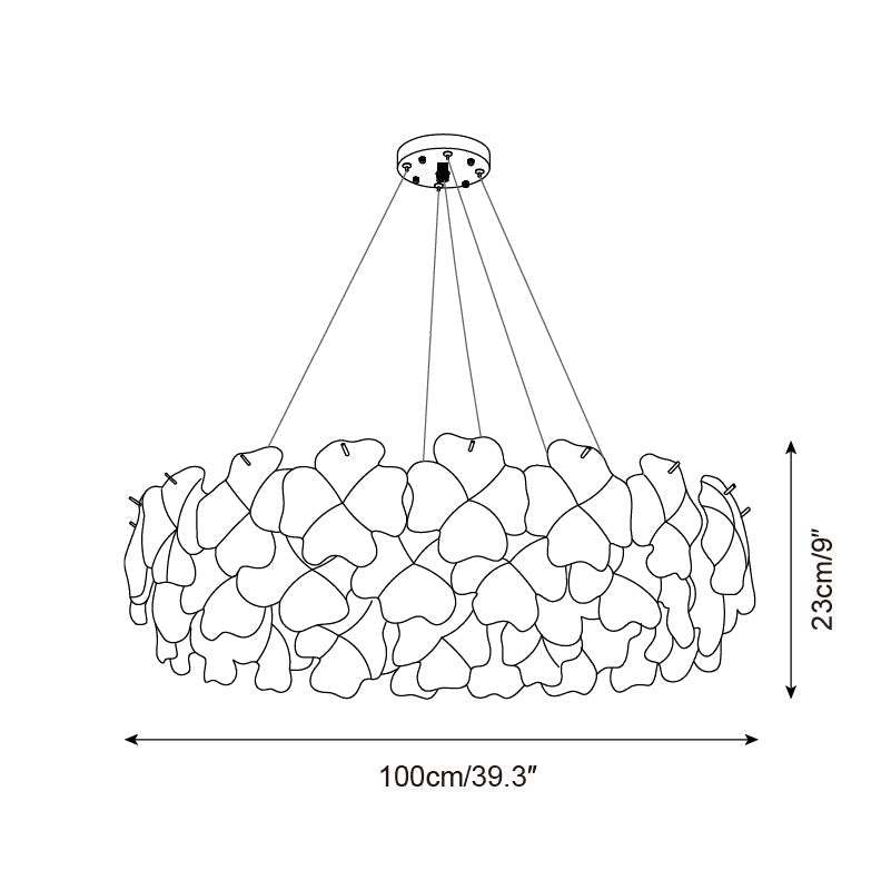 Ophelis Pink Flower Glass Chandelier - Letslighting