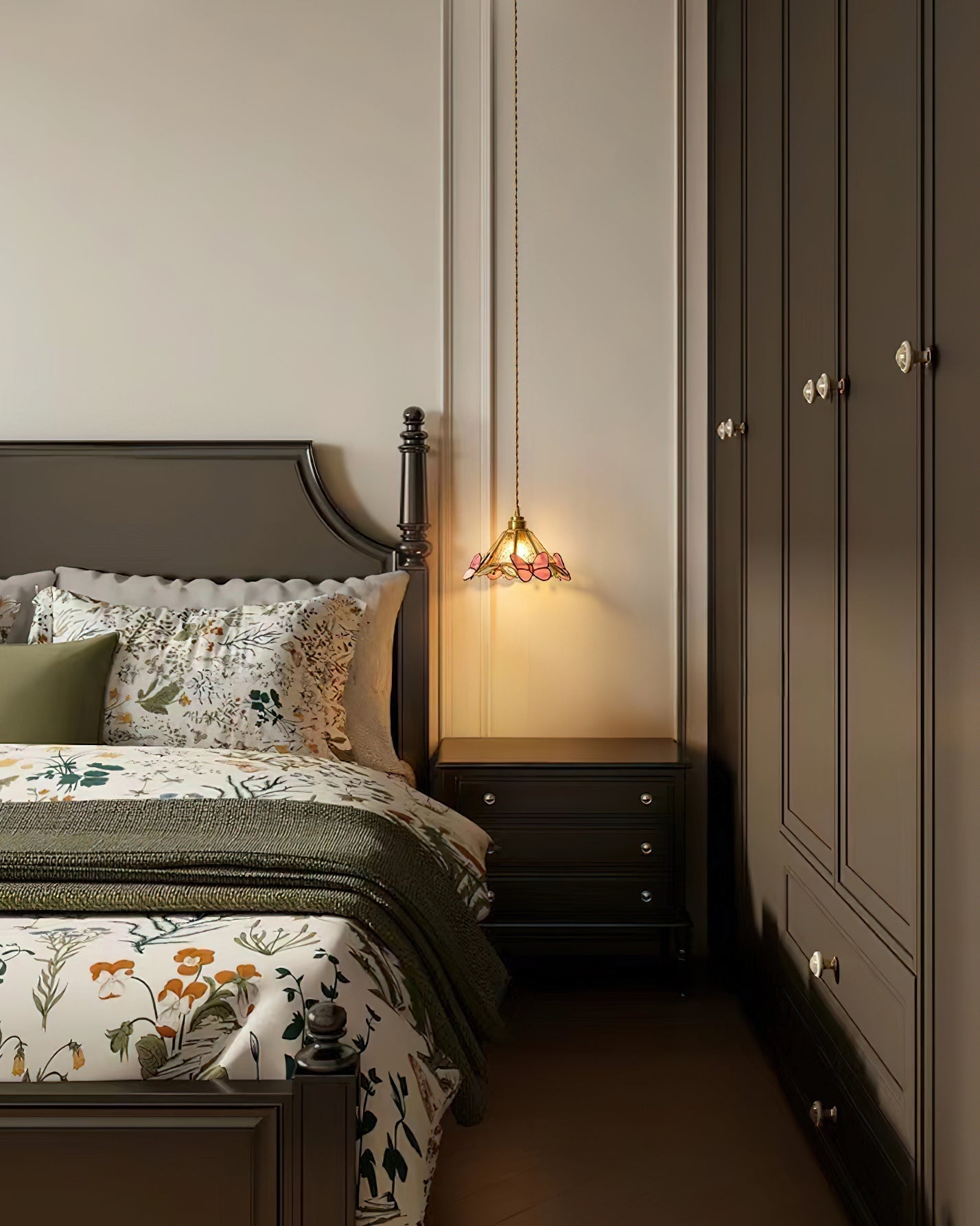 Pendelleuchte Schmetterling Buntglas Vintage-Letslighting