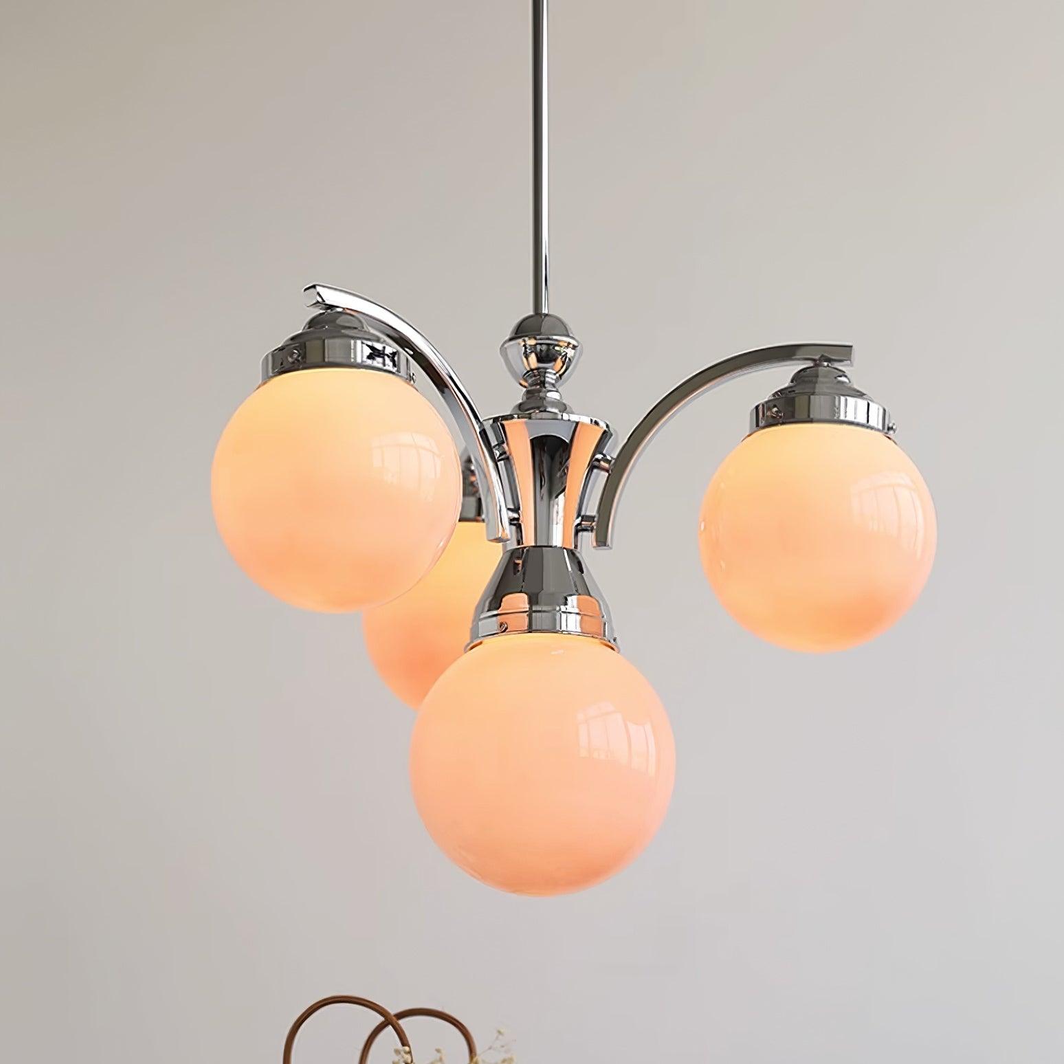 Lustra Eleganter Kronleuchter aus Rosa Glas-Letslighting