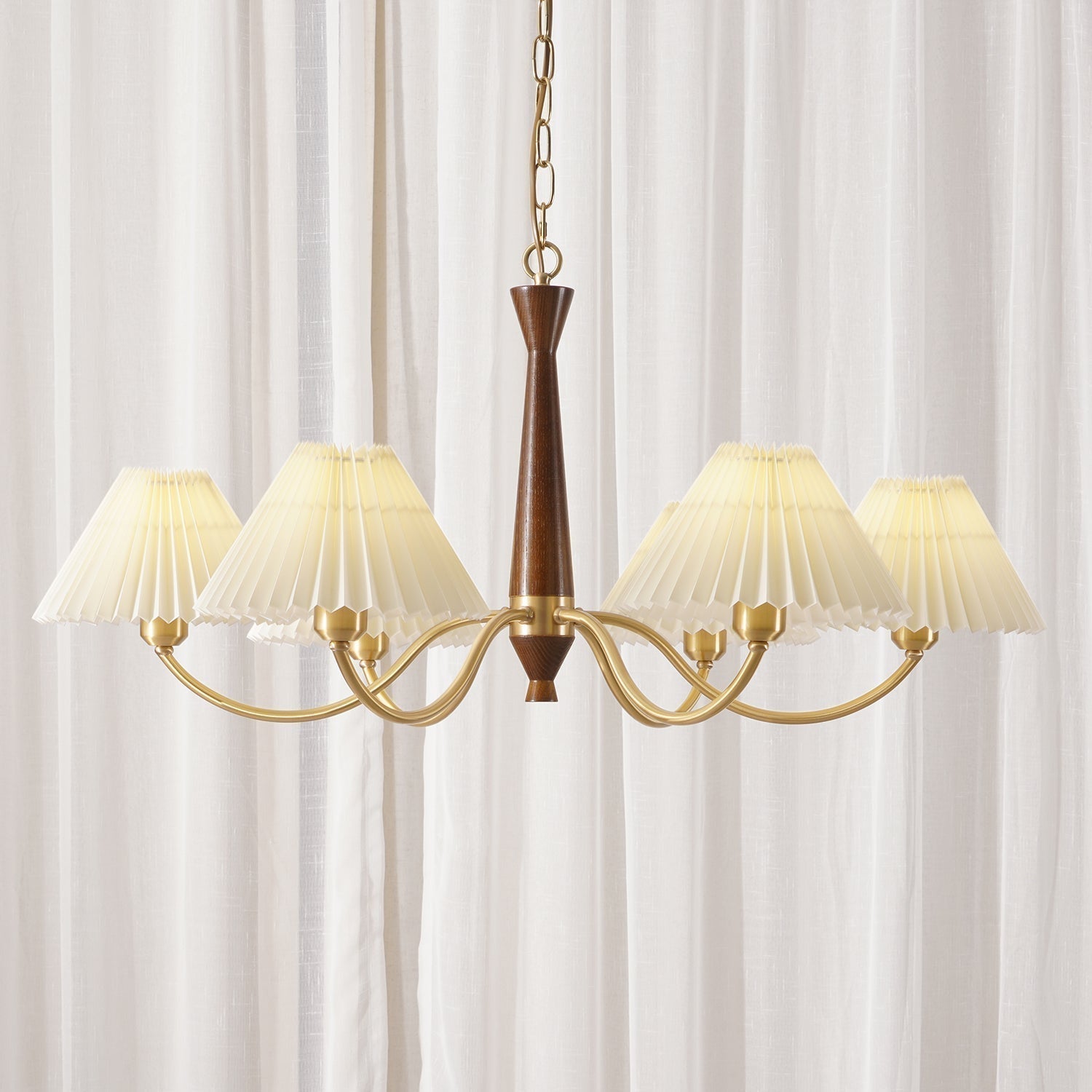 Zarn Plissierter Stoffschirm für Kronleuchter