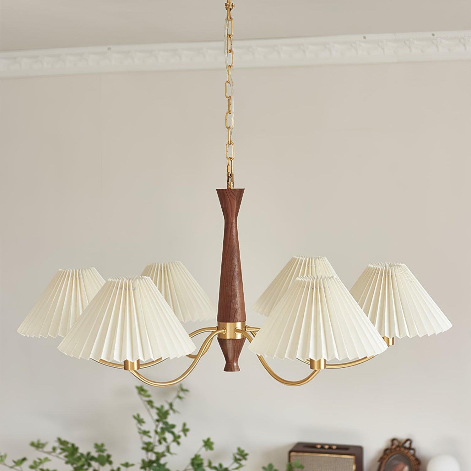 Zarn Plissierter Stoffschirm für Kronleuchter