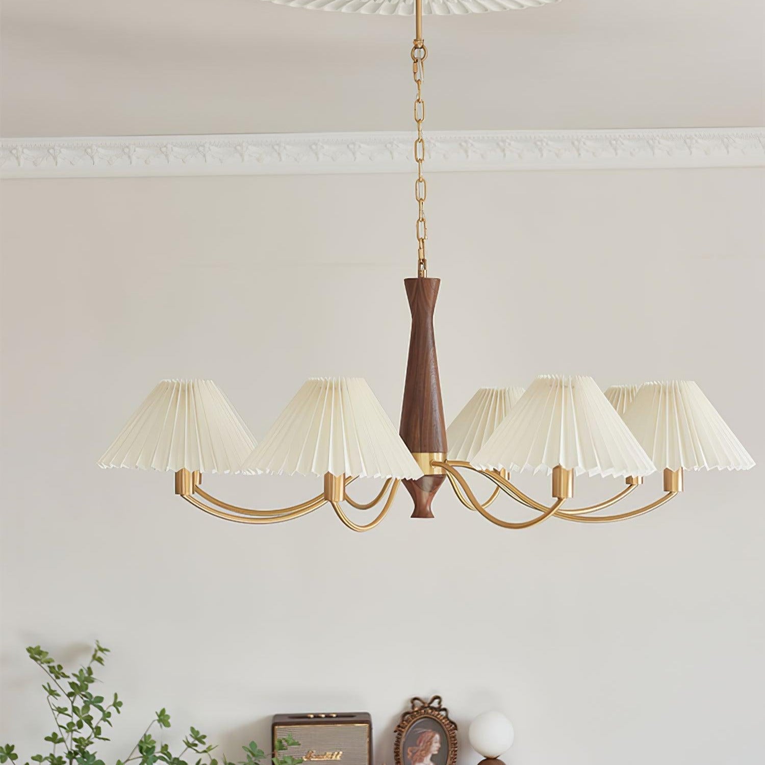 Zarn Plissierter Stoffschirm für Kronleuchter