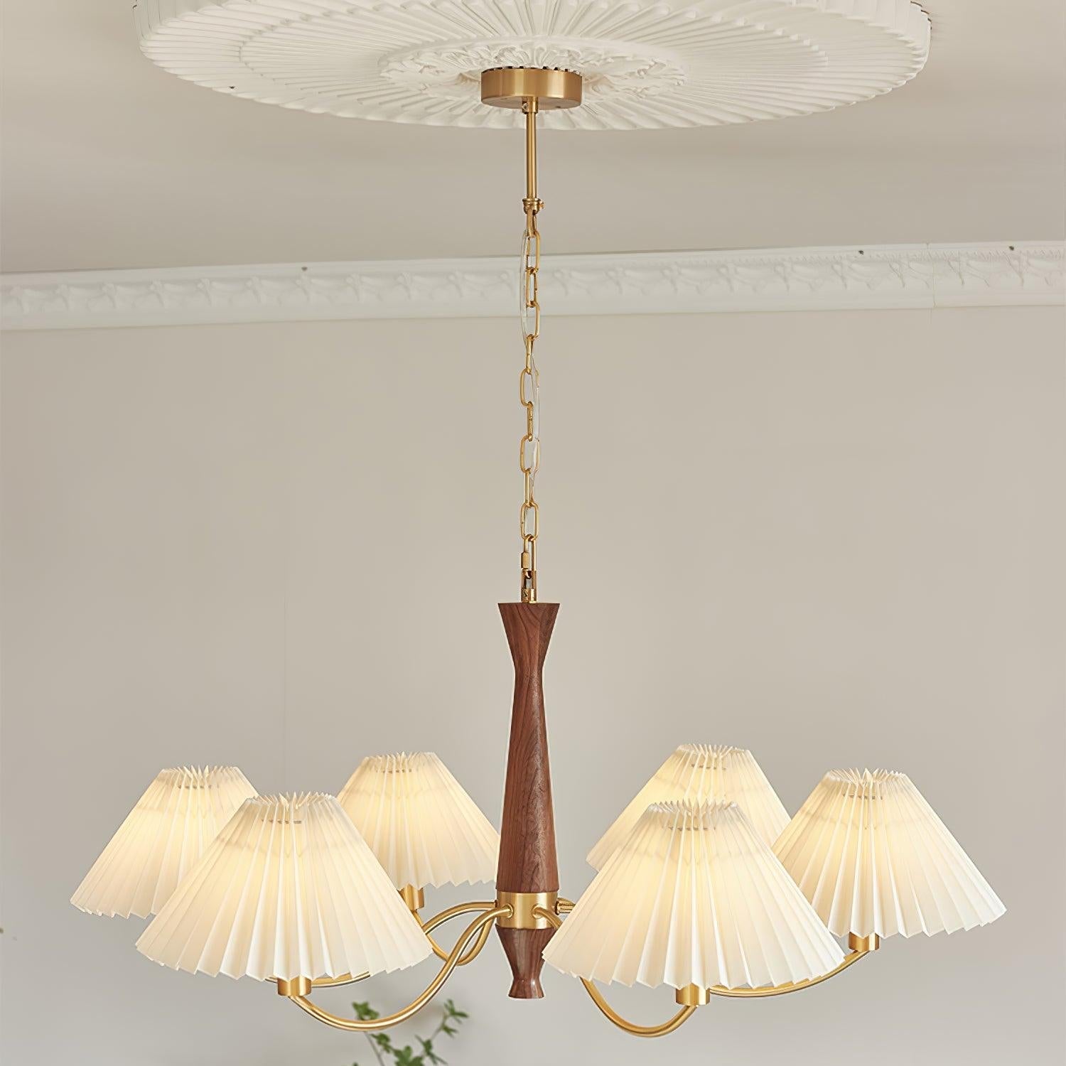 Zarn Plissierter Stoffschirm für Kronleuchter