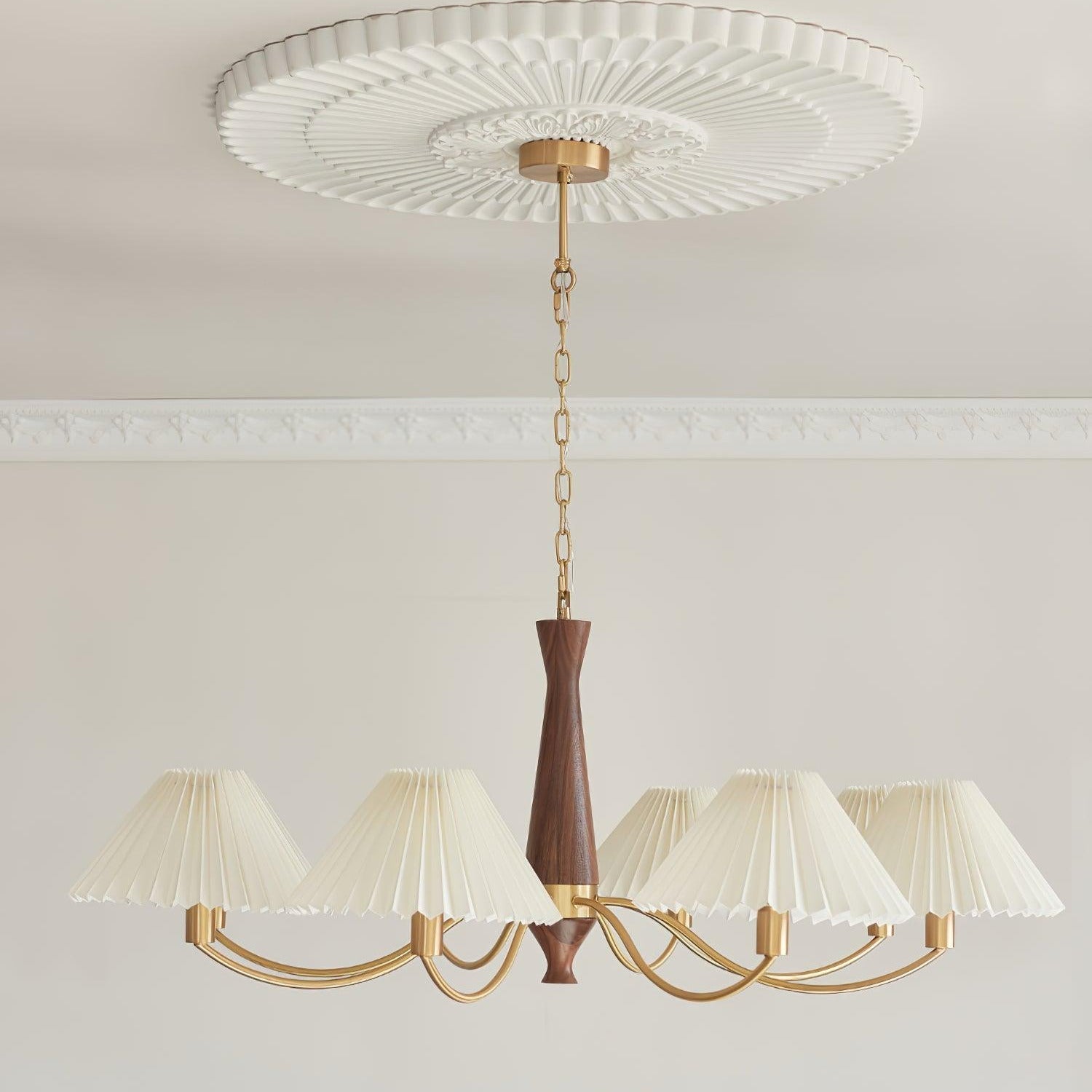 Zarn Plissierter Stoffschirm für Kronleuchter