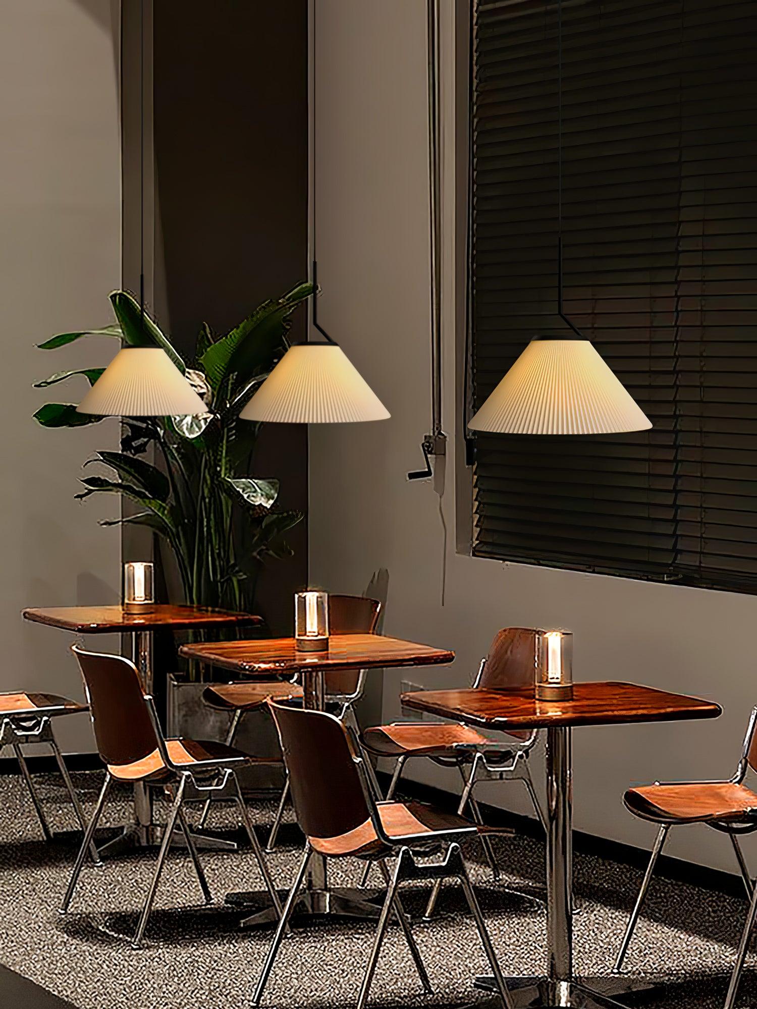 Zoravine Pleierte Stoff-Anhängerlampe-Letslighting